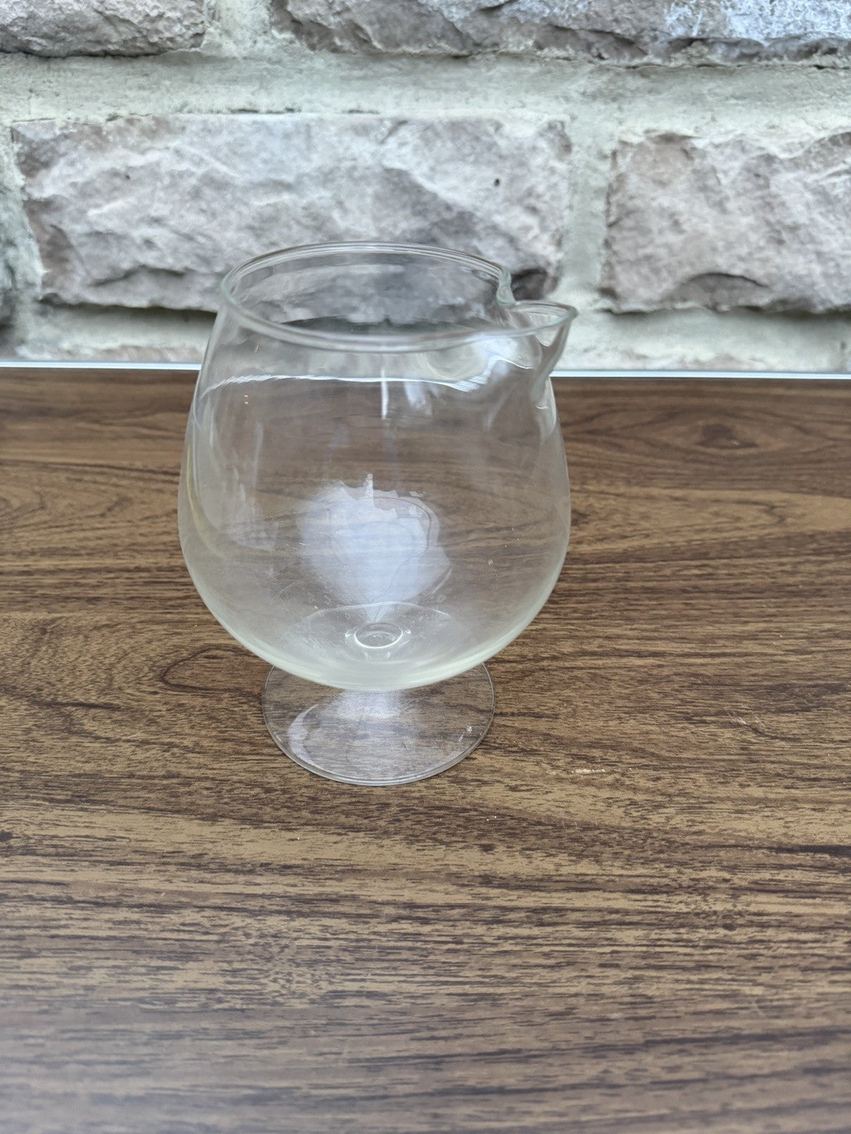 Vintage Glass Brandy Snifter Pour Spout Cognac Barware Glass