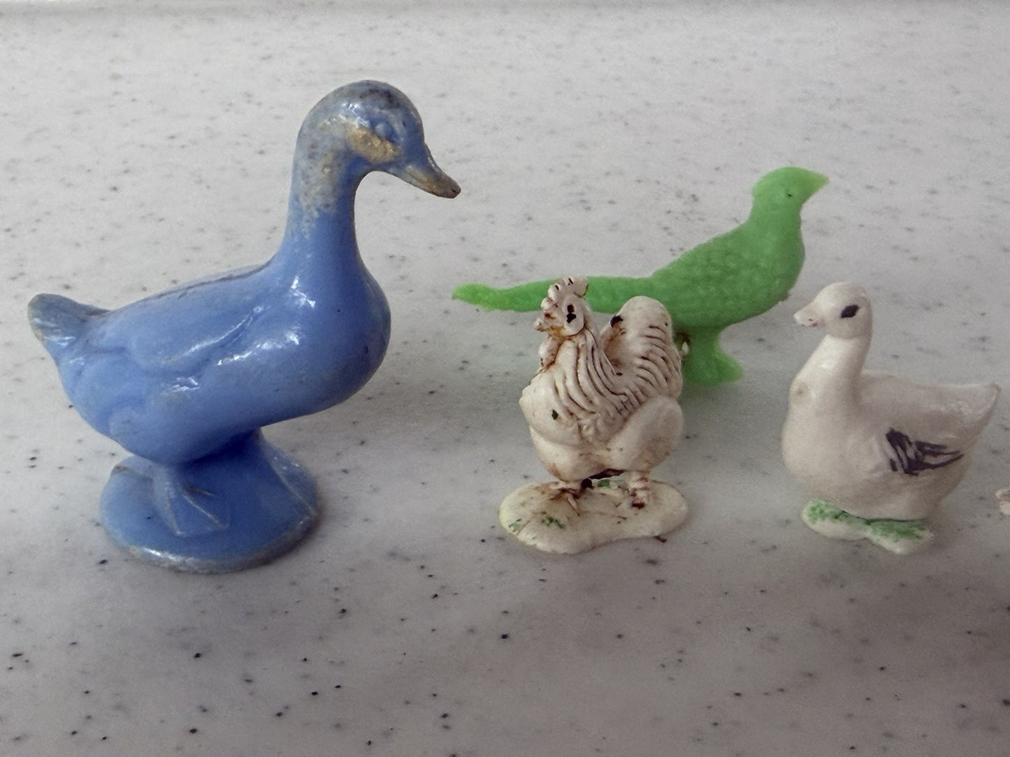 Vintage Miniature Resin Farm Animal Figure Lot Ducks Chickens Birds
