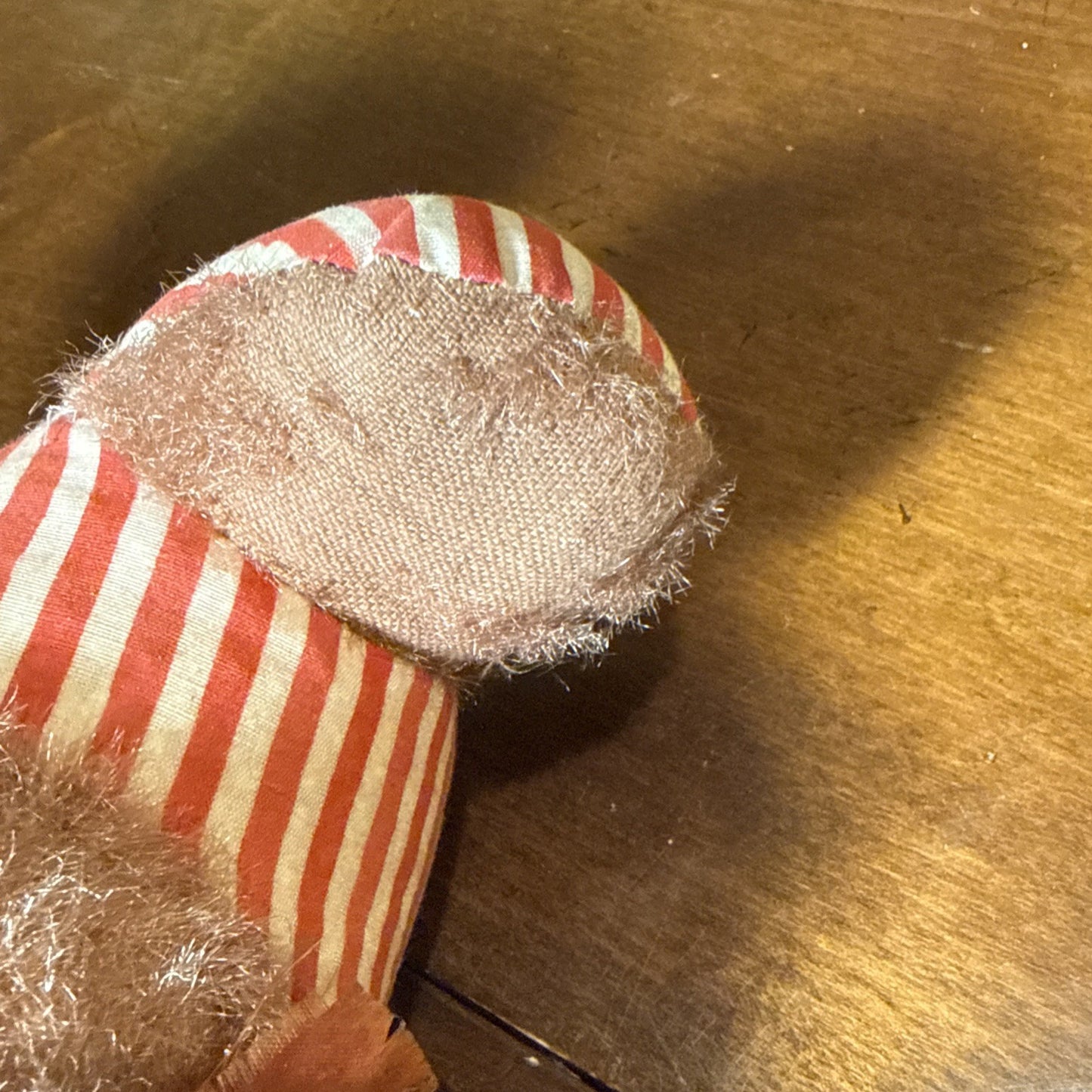 Vintage Superior Toy and Novelty Co Stuffed Monkey Red and White Striped Outfit