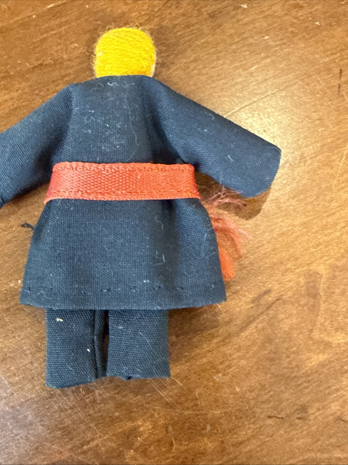 Vintage Handmade Martial Arts Doll Folk Figure 3"