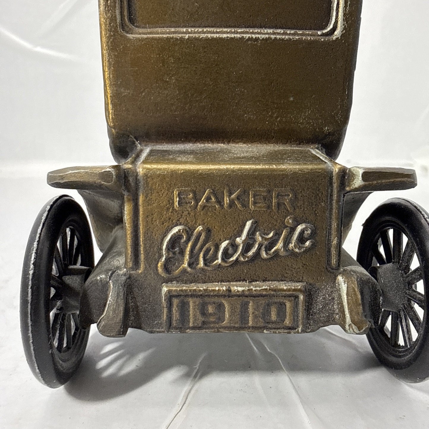 Vintage Banthrico 1910 Baker Electric Car Brass Bank Jamestown First Natl