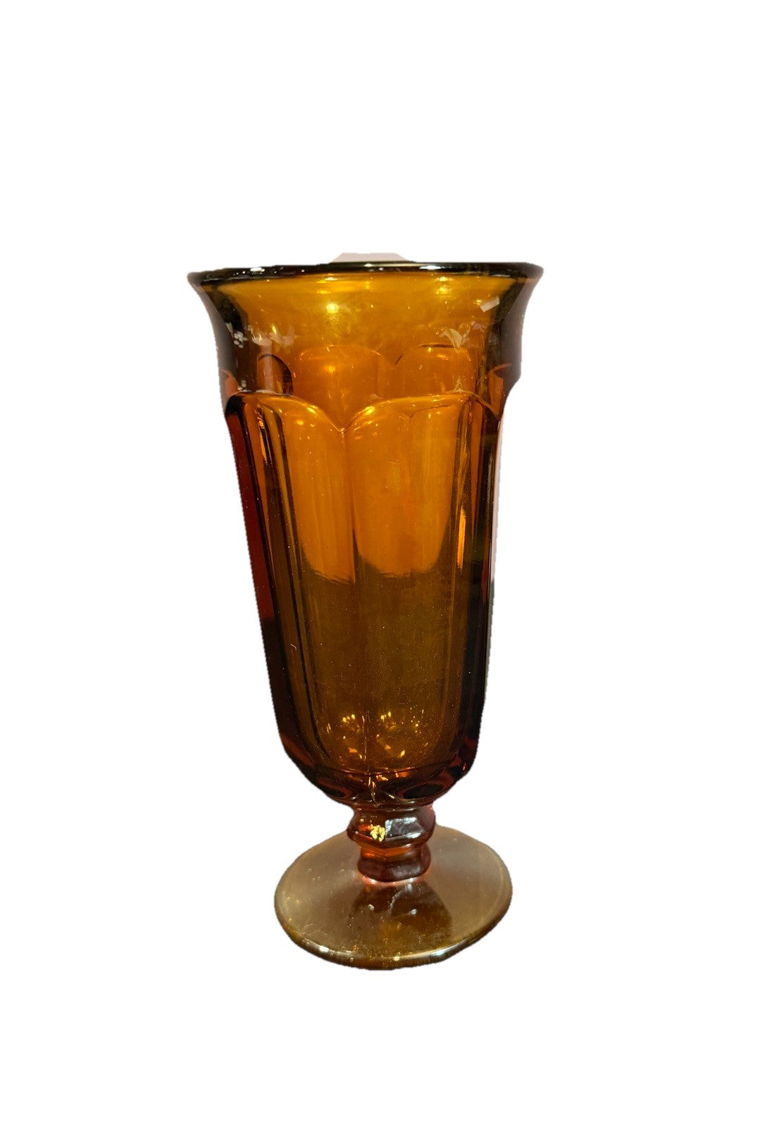 Vintage Imperial Glass Williamsburg Amber Iced Tea Glass 7" TM1 Discontinued