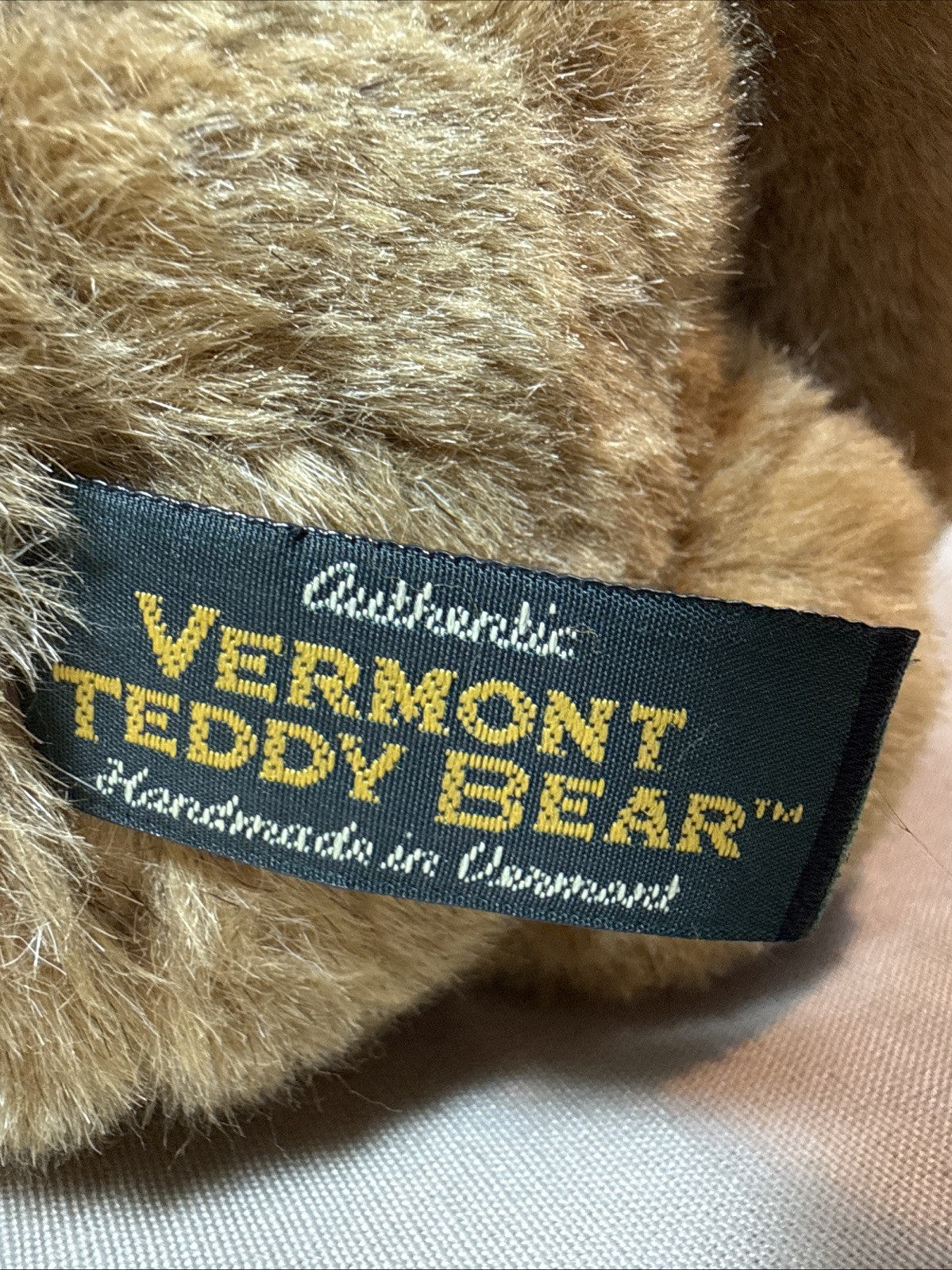 Vintage Vermont Teddy Bear Fully Jointed Plush Bear 16 Inch 1990s Brown