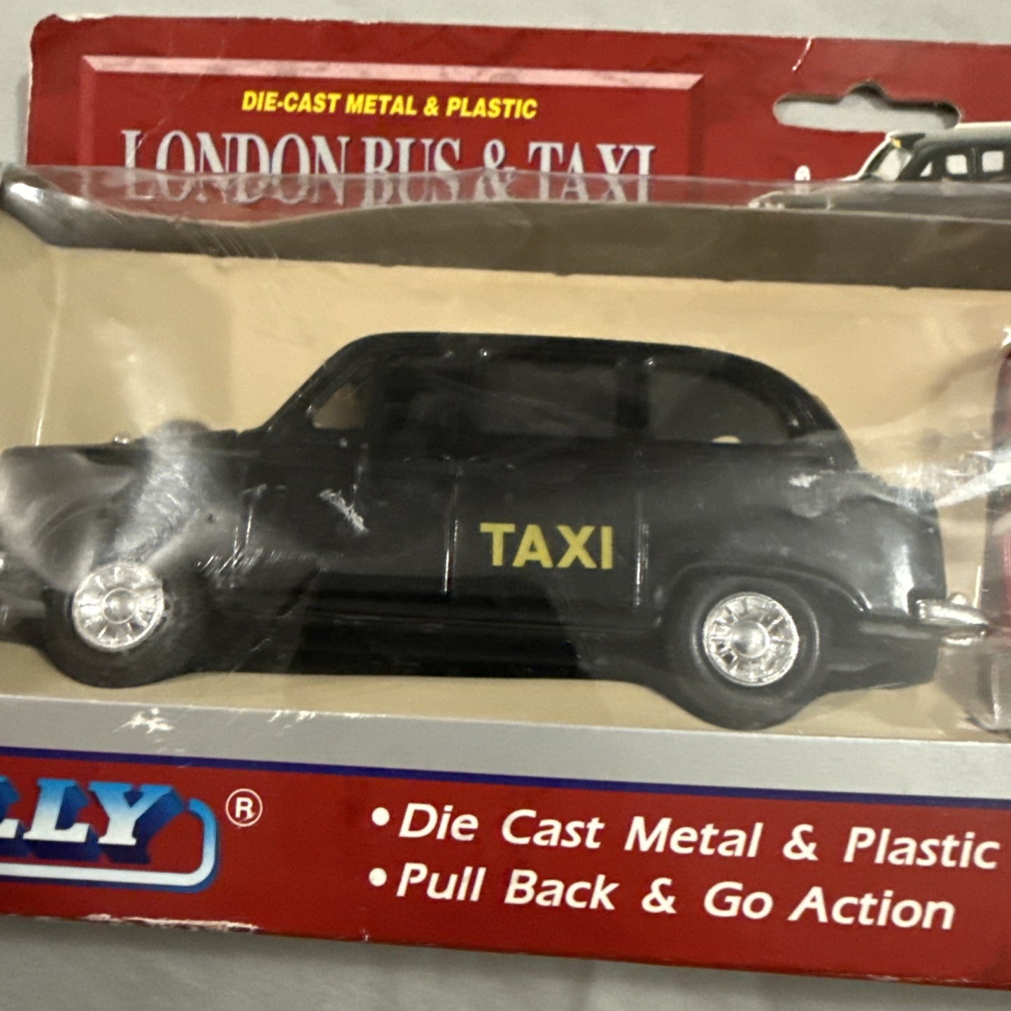 Welly London Bus Taxi Pull Back Diecast Set TH99930 2G New In Box