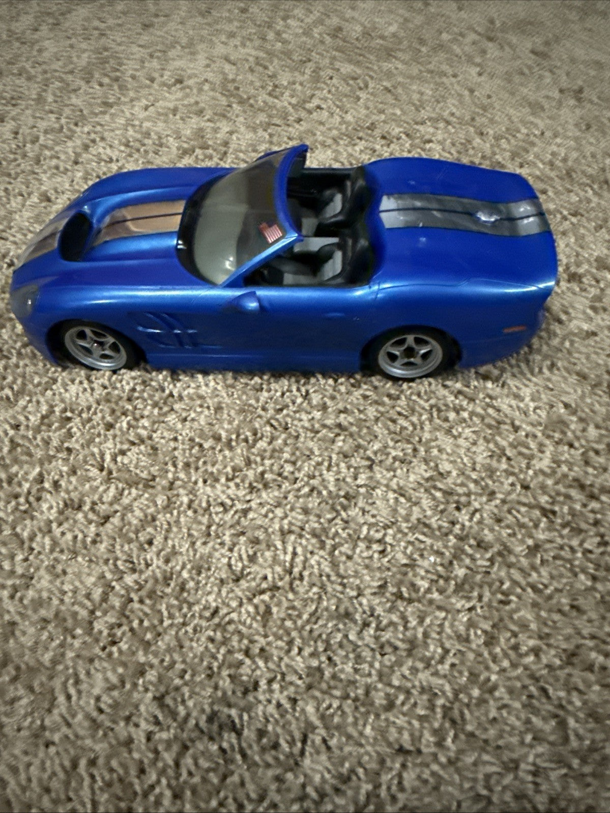 2001 New Ray Shelby Series 1 Diecast Sports Car Blue 132 Scale