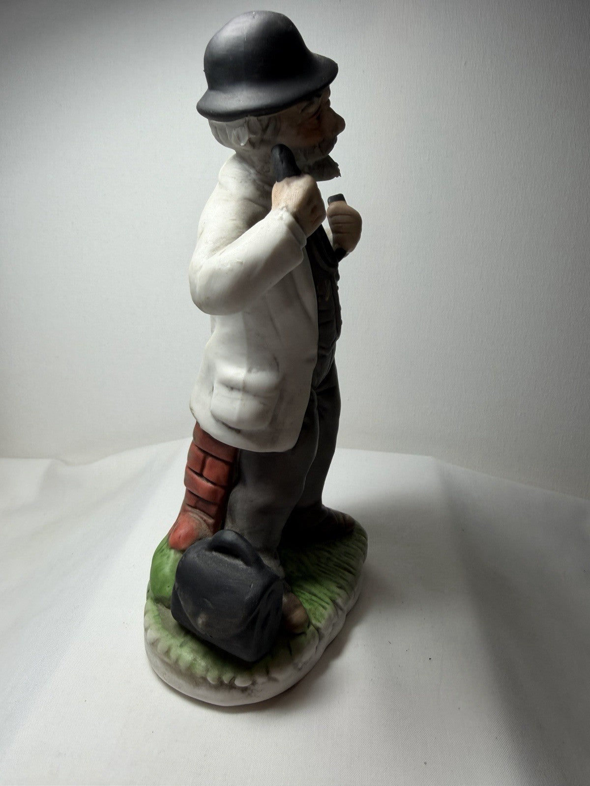 Vintage Country Doctor Ceramic Figurine Traveling Physician House Call