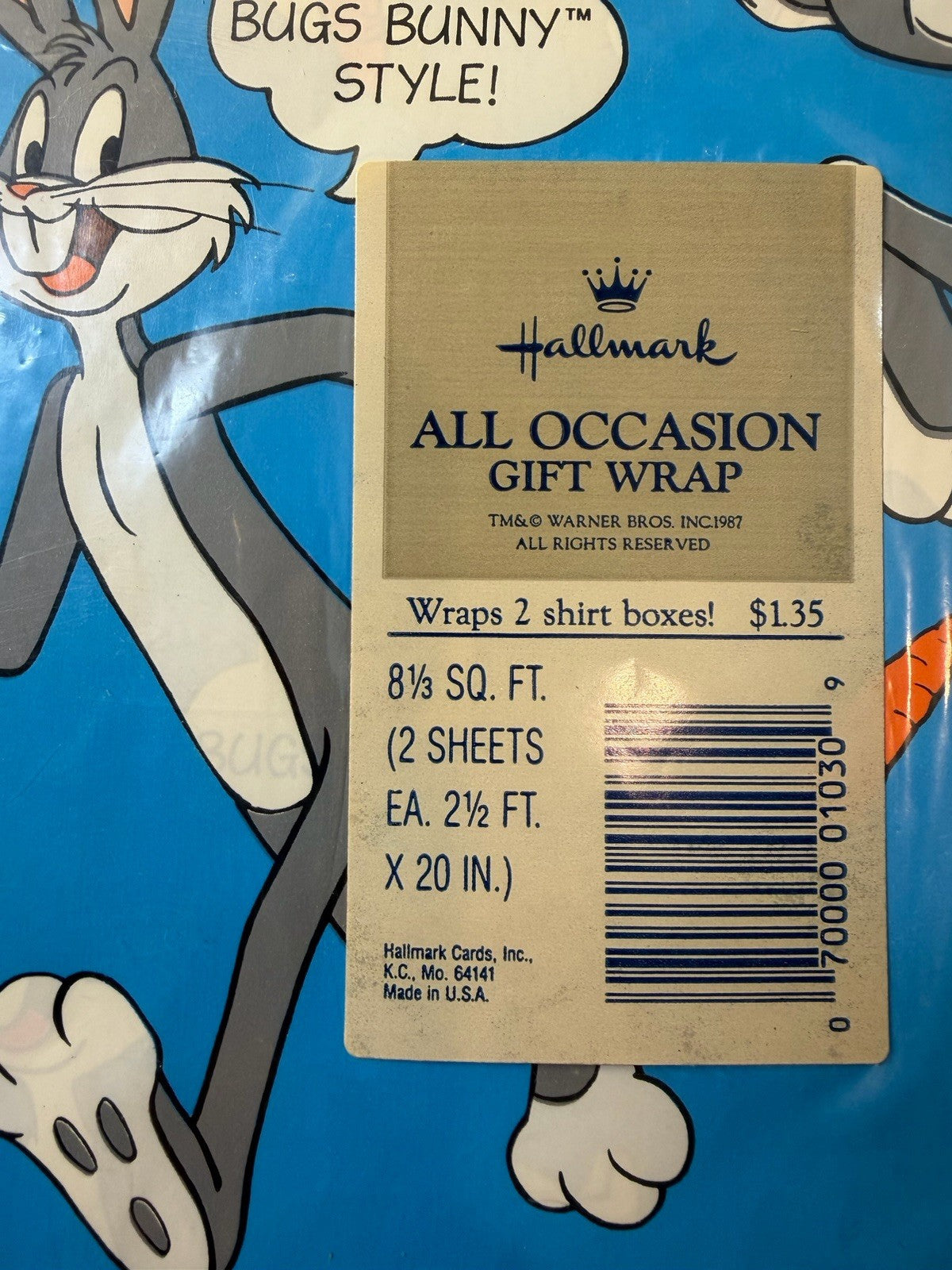 Vintage Looney Tunes Lot Bugs Bunny Wrapping Paper Pencil Case Desk Cup Toys