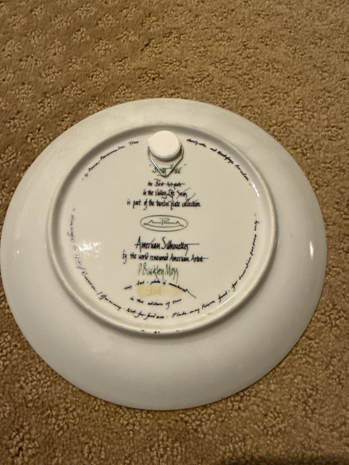P Buckley Moss Frosty Frolic Plate Valley Life Series 8.25” Anna Perenna 264/500