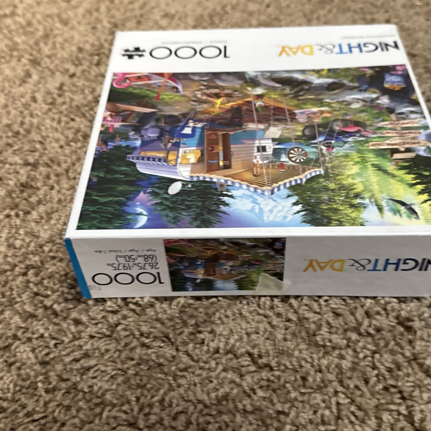 Buffalo Night & Day 1000 pc Puzzle Lot  Mountain Retreat & Dazzling Paris