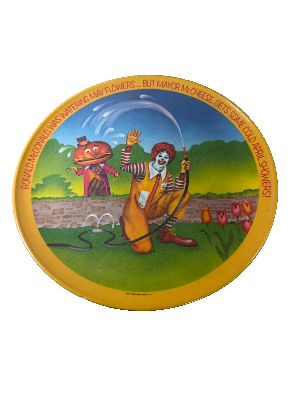 Vintage 1977 McDonalds Ronald Mayor McCheese Melamine Serving Tray Plate