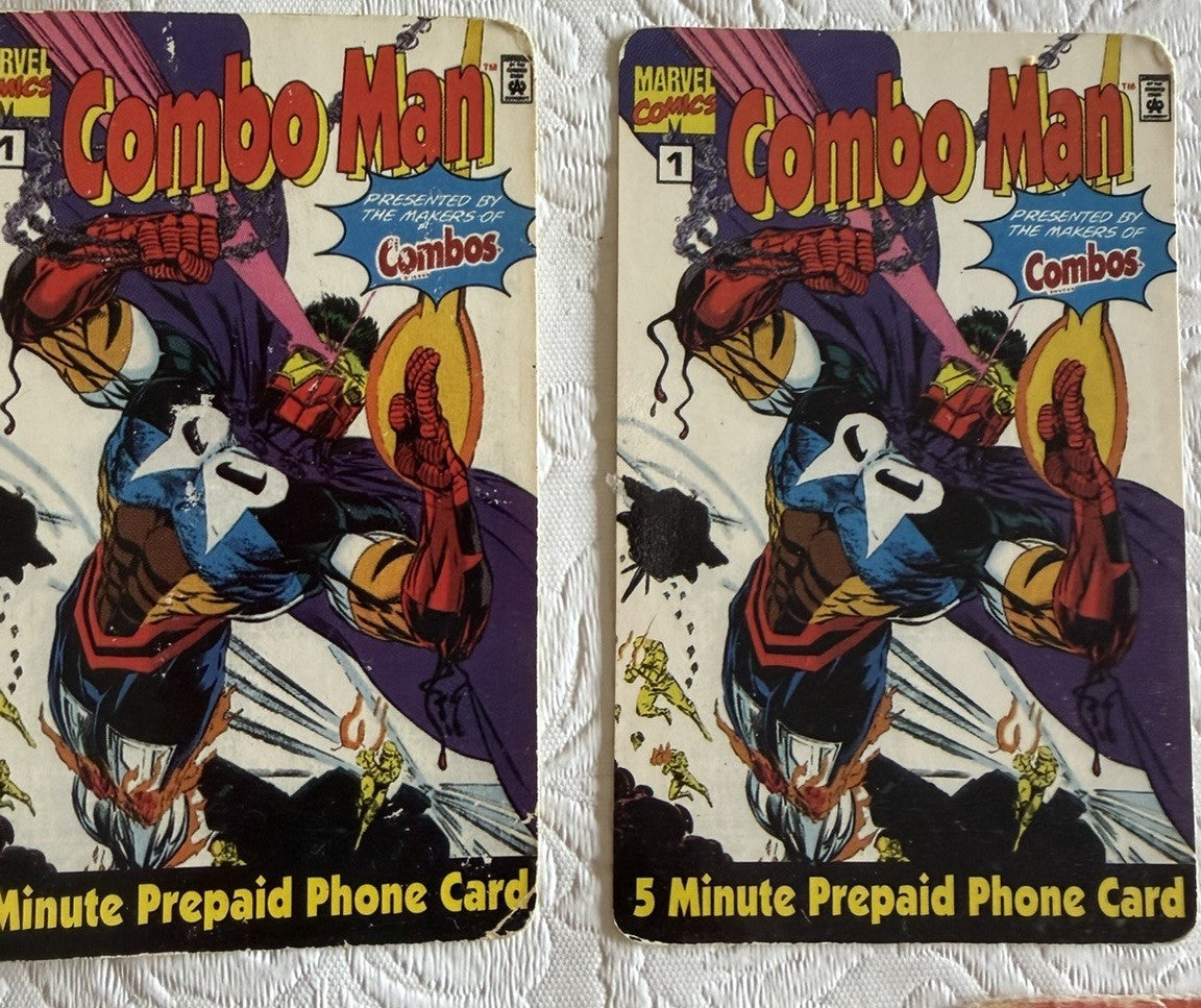 Vintage Marvel Phone Cards Lot of 11 TDK Olympic Cicard Big Collector Cards