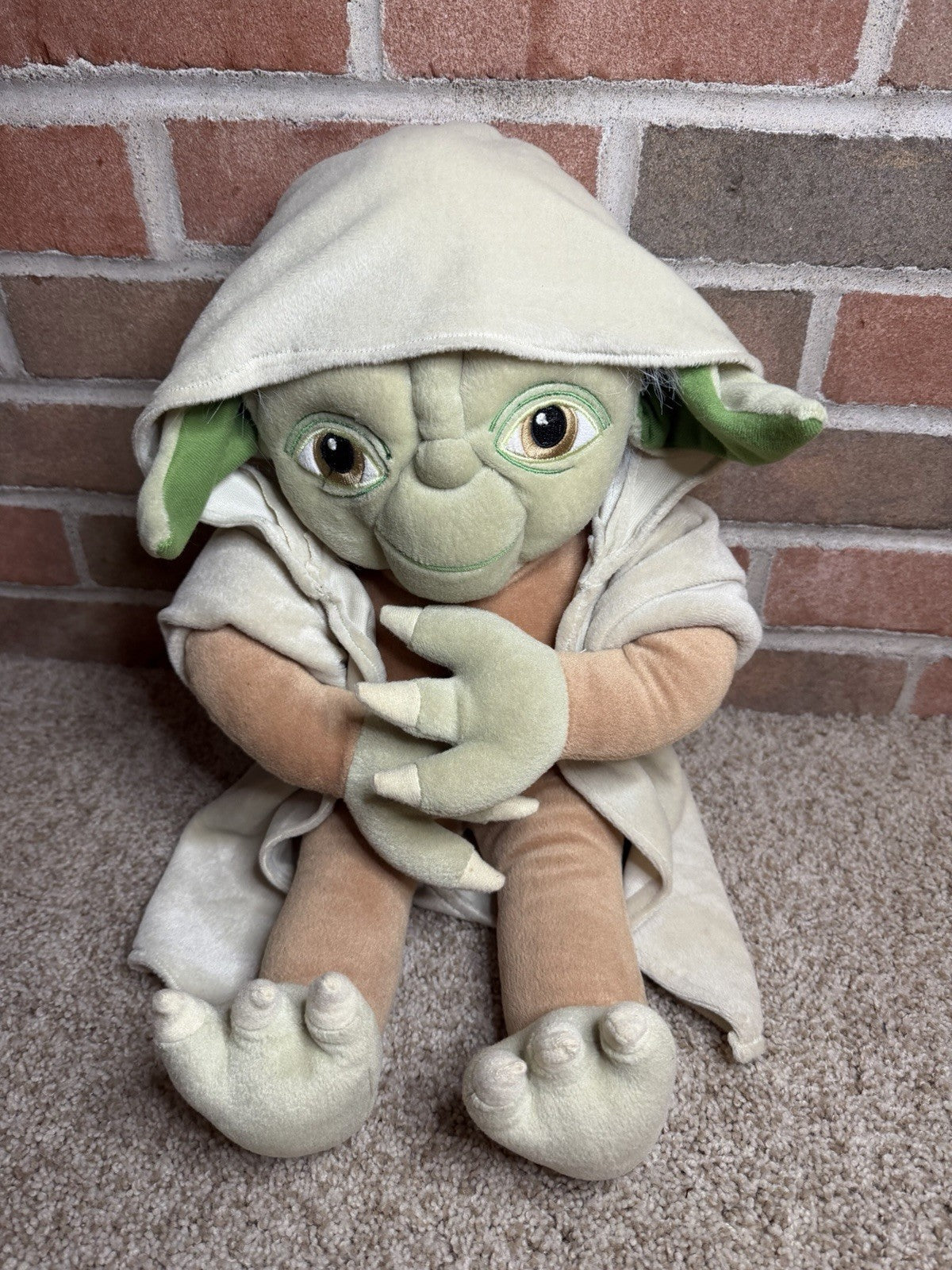 Vintage 1998 Star Wars Yoda Plush Lot 2 Jay Franco Pillow Buddy Applause Tagged