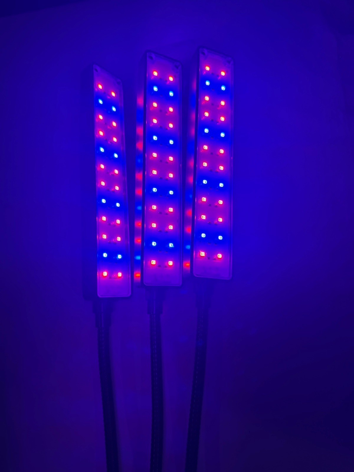 Bell Howell Triple Head LED Grow Light Indoor Plant Lamp Clamp Adjustable Arms