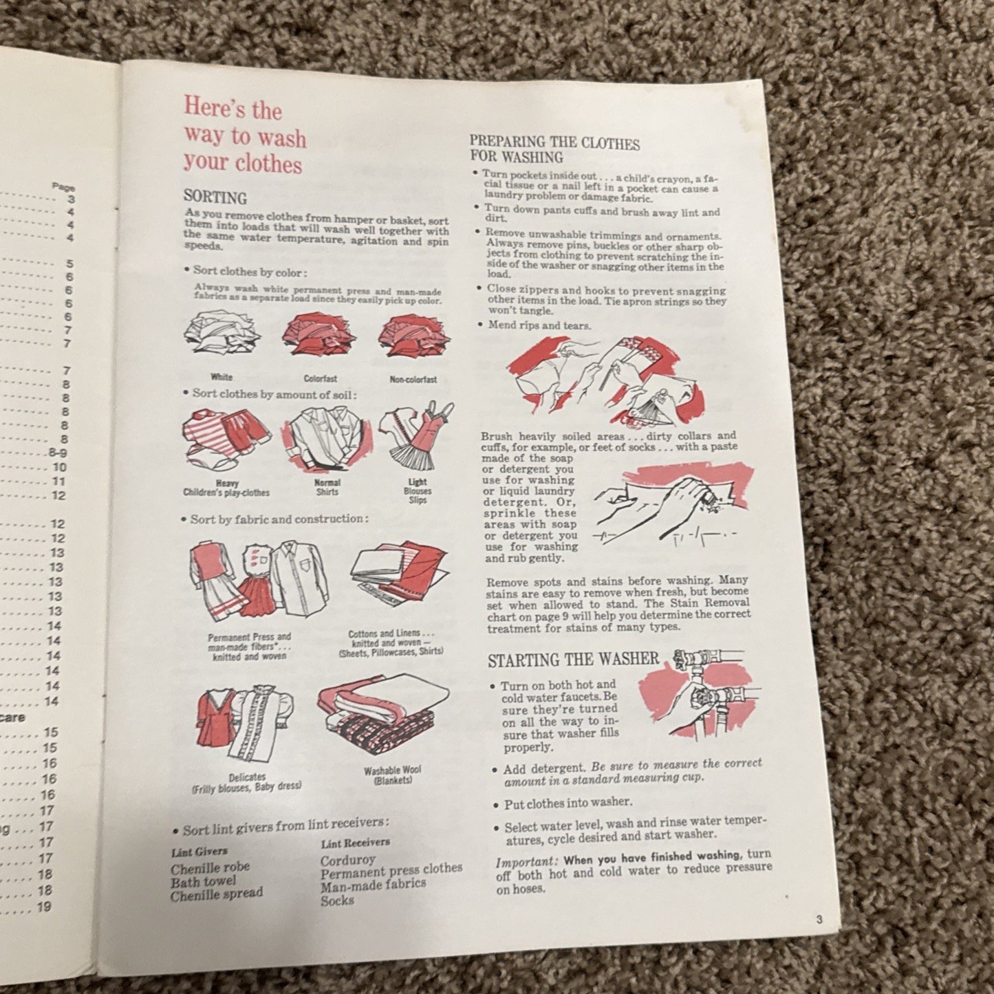 Vintage 1980s Whirlpool The Laundry Guide Automatic Washers Stain Guide Book