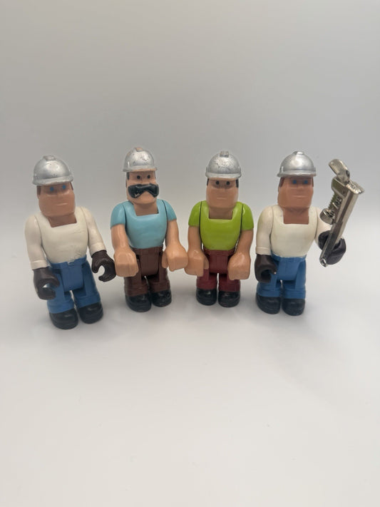 Vintage Fisher Price Husky Helpers Construction Worker Figures 1977 Lot 5
