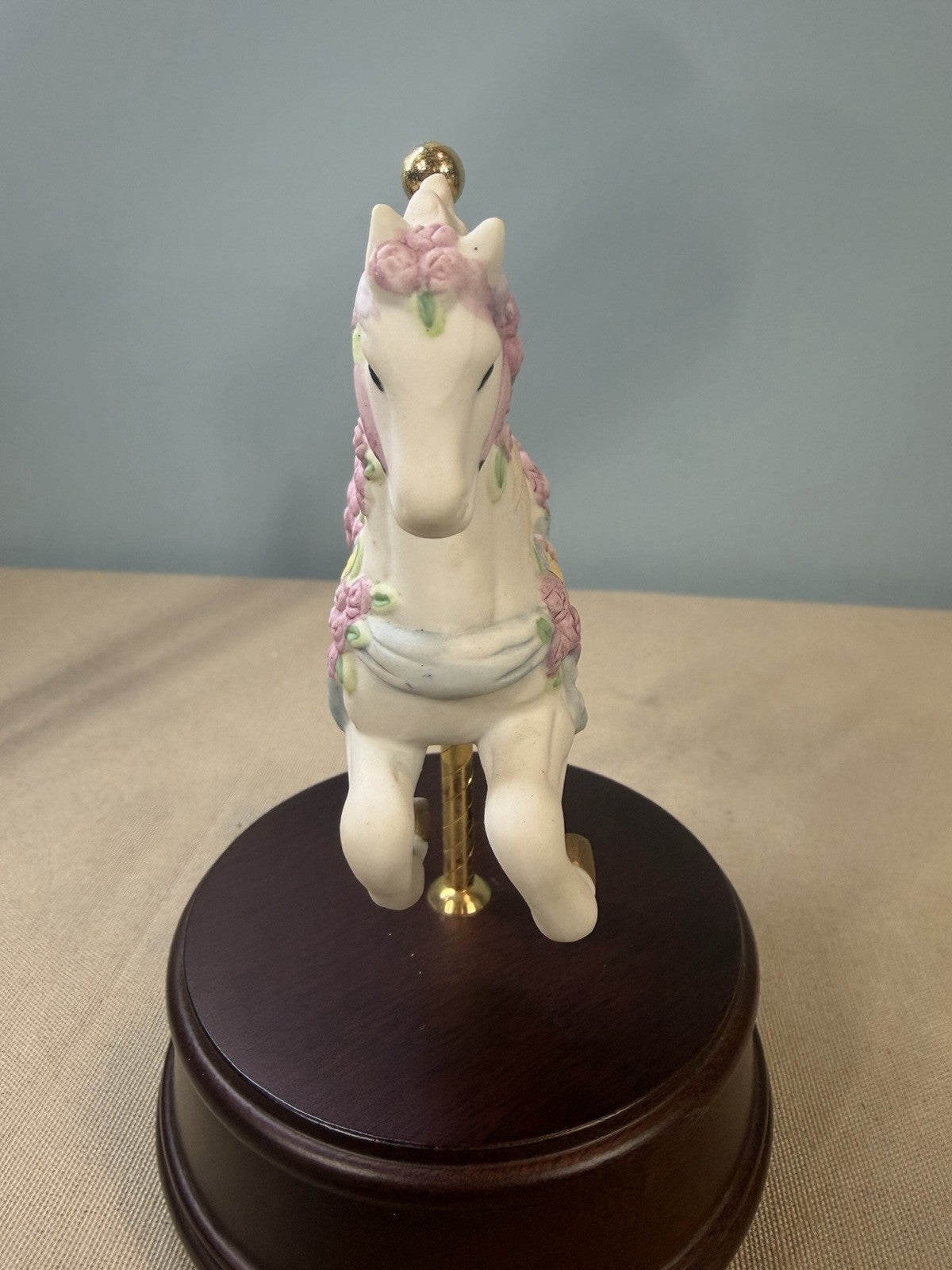 Vintage San Francisco Music Box Carousel Horse Somewhere Out There Porcelain VTG