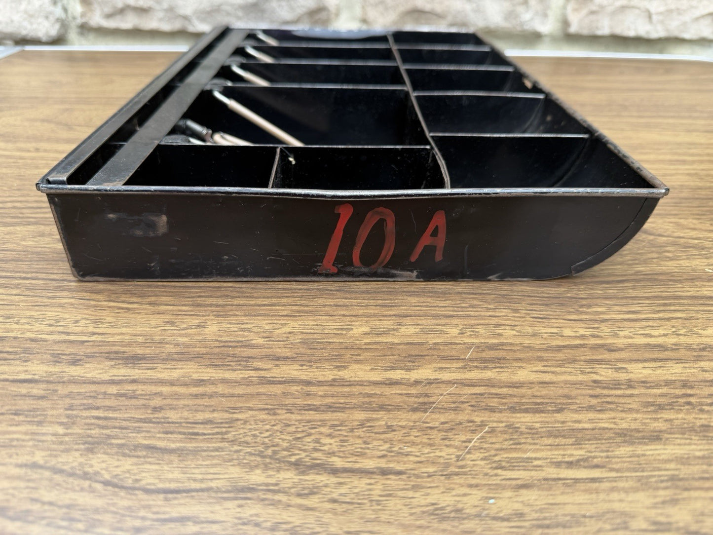 Vintage Metal Cash Register Drawer Insert Till Tray 4 Bill 5 Coin 14.5" 10A