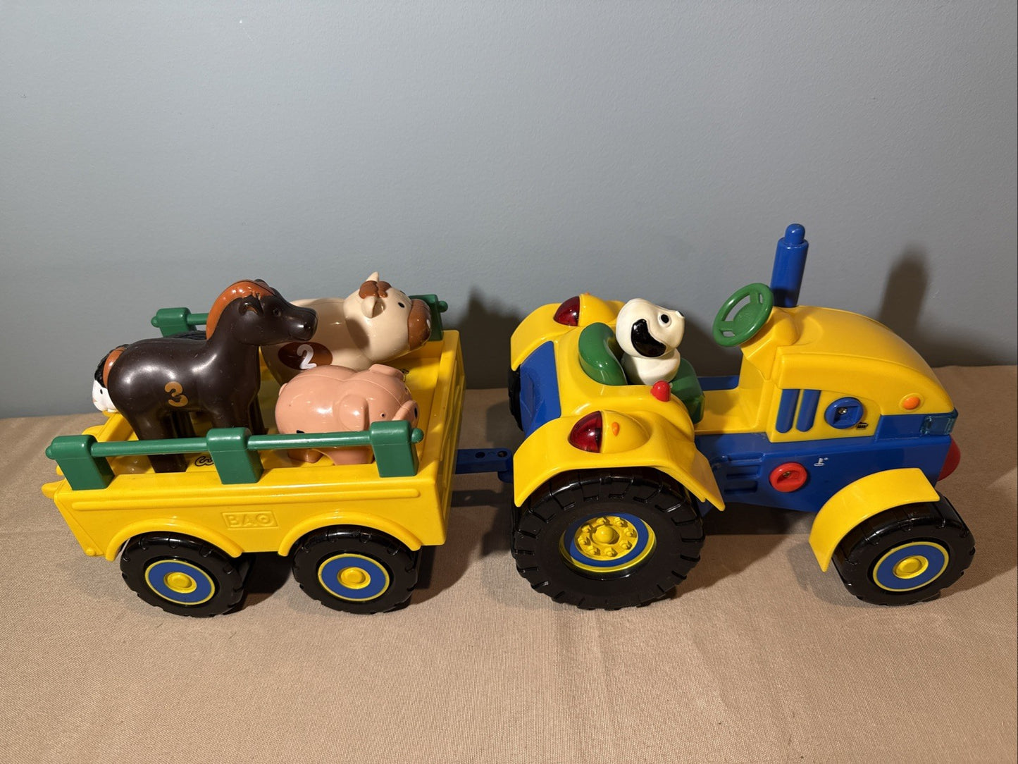 Vintage BAO Baobab Talking Farm Tractor Trailer Toy Vehicle Set - No Keys