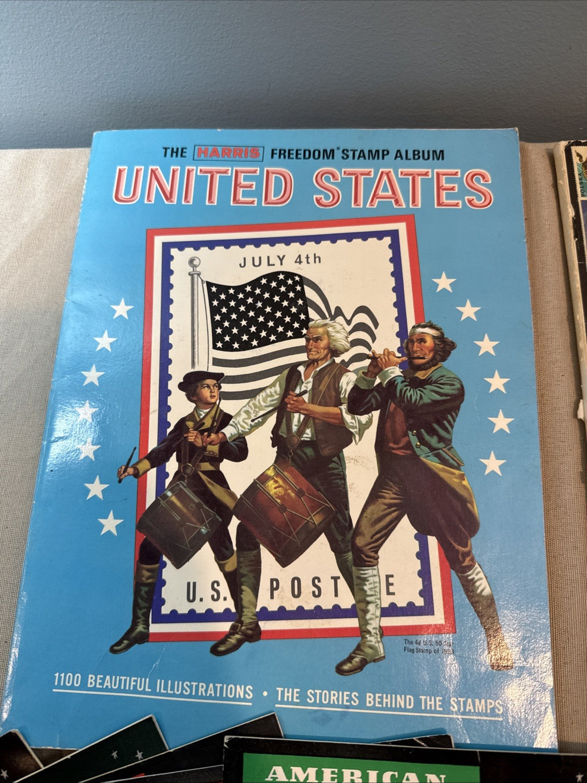 Vintage Stamp Collecting Lot Albums Harris Books American Worldwide Philately
