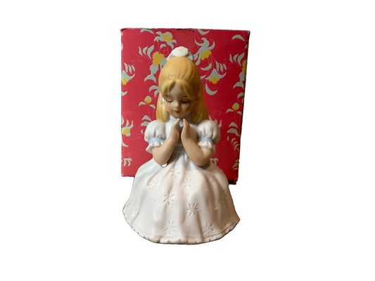 Vintage 1987 Enesco My First Communion Praying Girl Ceramic Figurine With Box