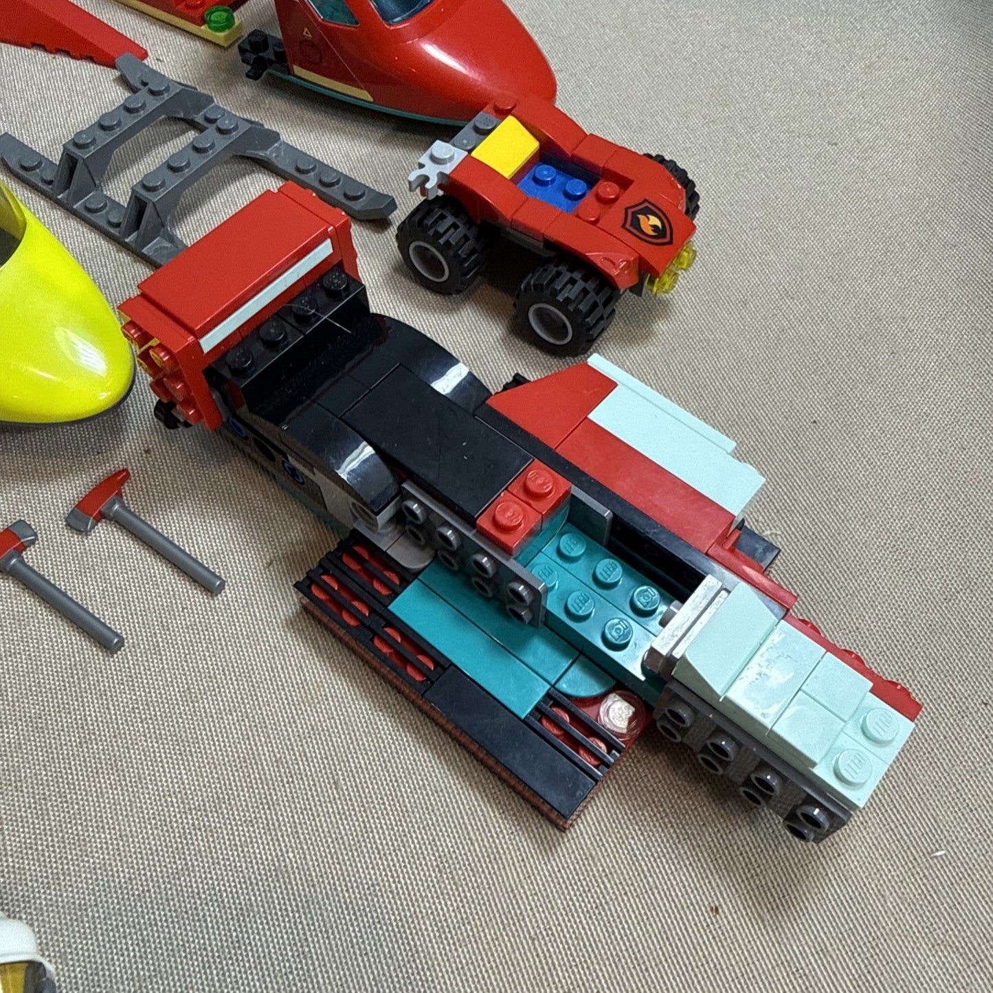 LEGO Fire Rescue Lot of Minifigures Firefighters Vehicles Accessories Parts
