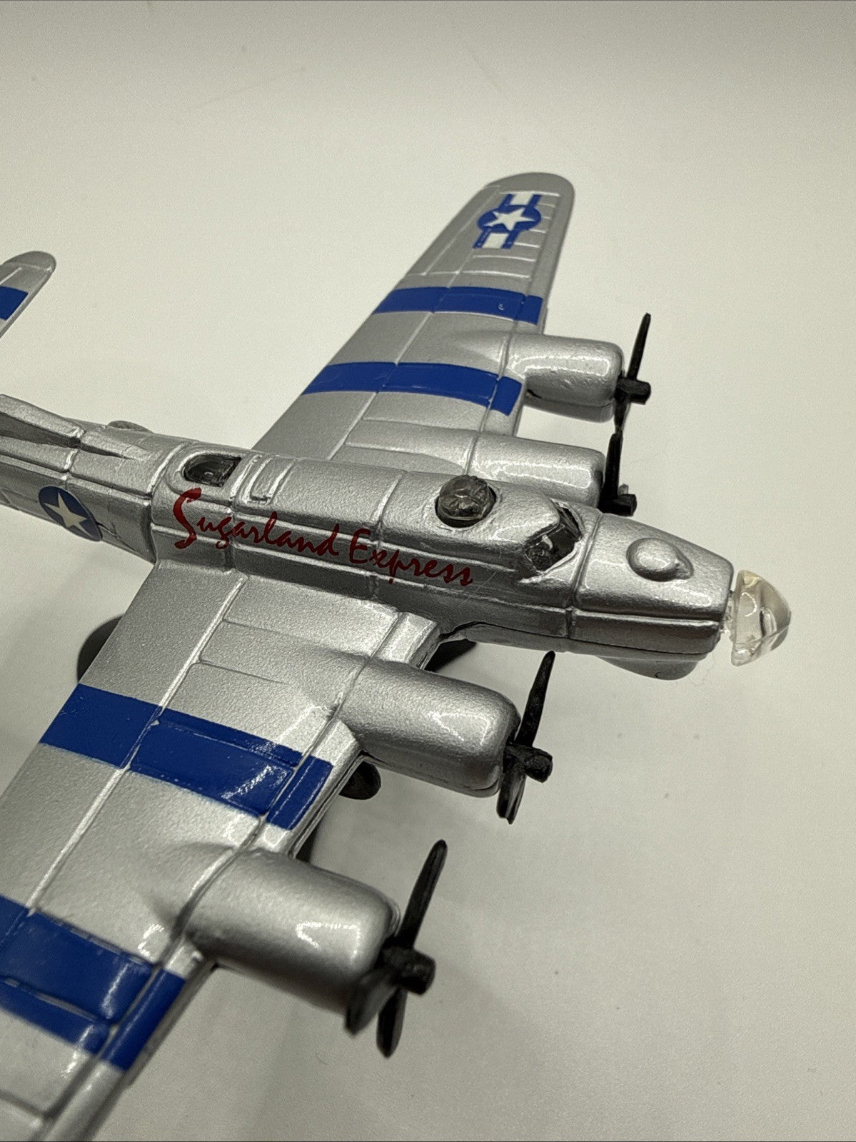 Boeing B-17 Flying Fortress Sugarland Express Diecast Replica with Stand Maisto