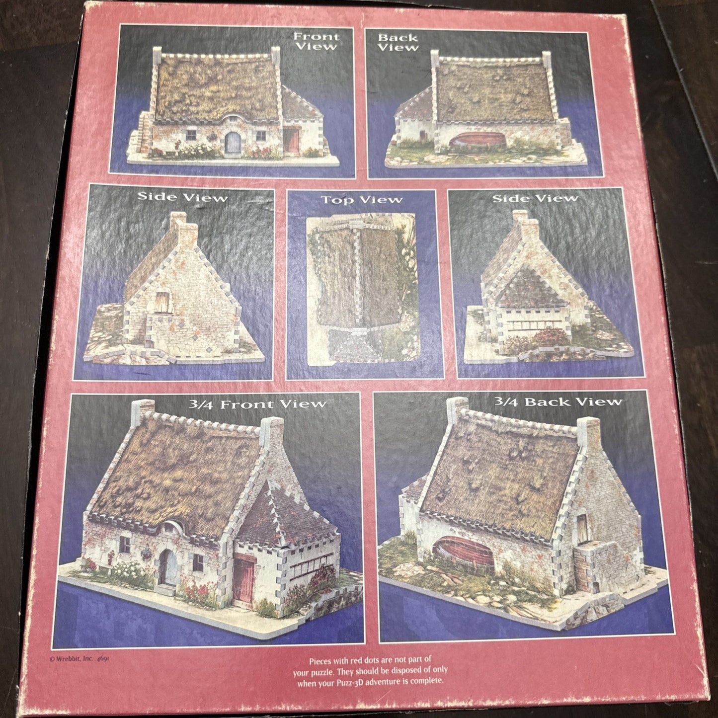 Vintage 1994 1995 Puzz 3D Maison Catherine Breton Cottage Puzzle Lot 2 Wrebbit