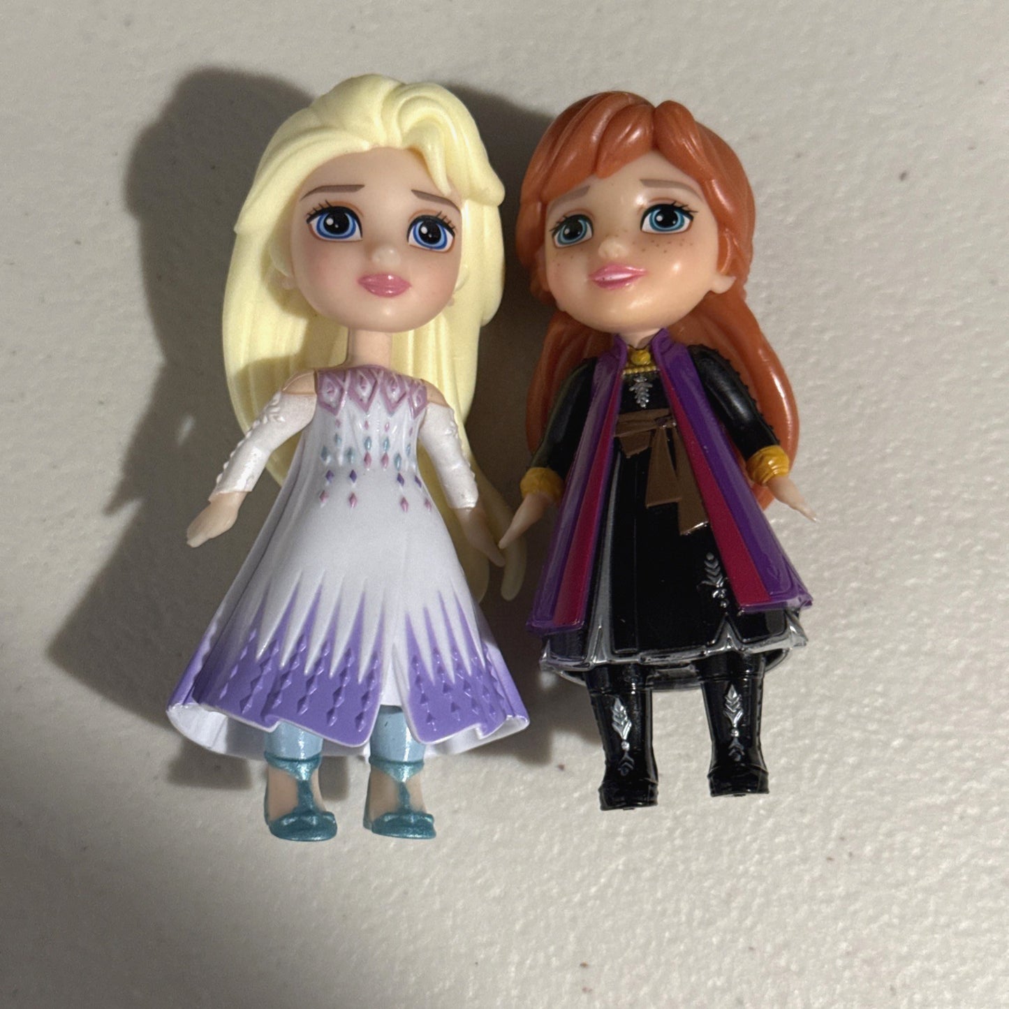 Frozen II Elsa and Anna Figures Lot of 2, 3 Inch Poseable Mini Dolls