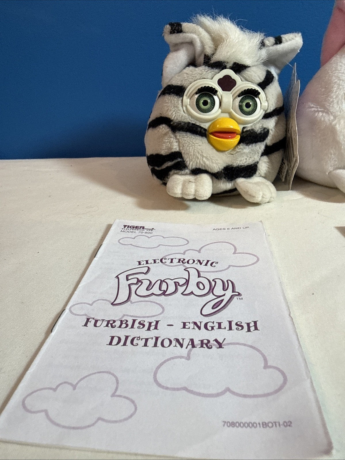 Vintage 1990s Tiger Furby Lot of 5 Peach Clown Snowball Zebra Sleepy Time