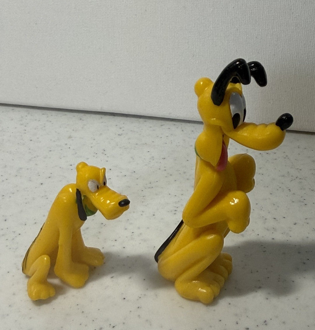 Disney Pluto PVC Figure Lot Mickey Mouse Clubhouse Cake Toppers Miniature 2pc