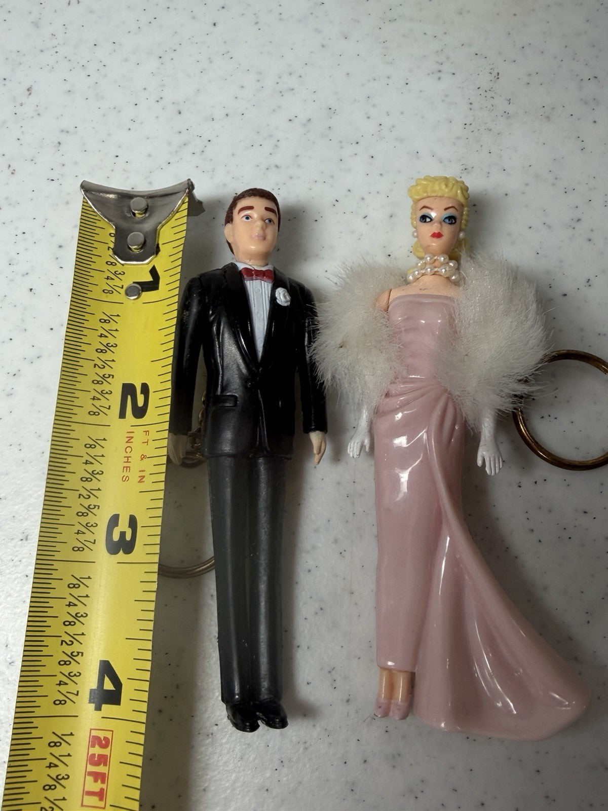 Vintage 1995 Barbie Ken Enchanted Evening Tuxedo Keychain Lot of 3