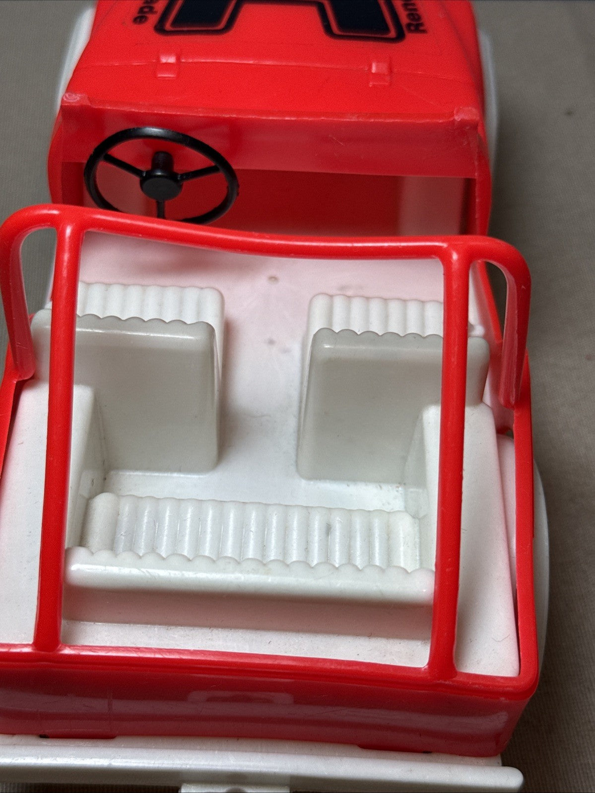 Vintage Gay Toys Red Jeep Renegade Pressed Steel Toy Vehicle 9"