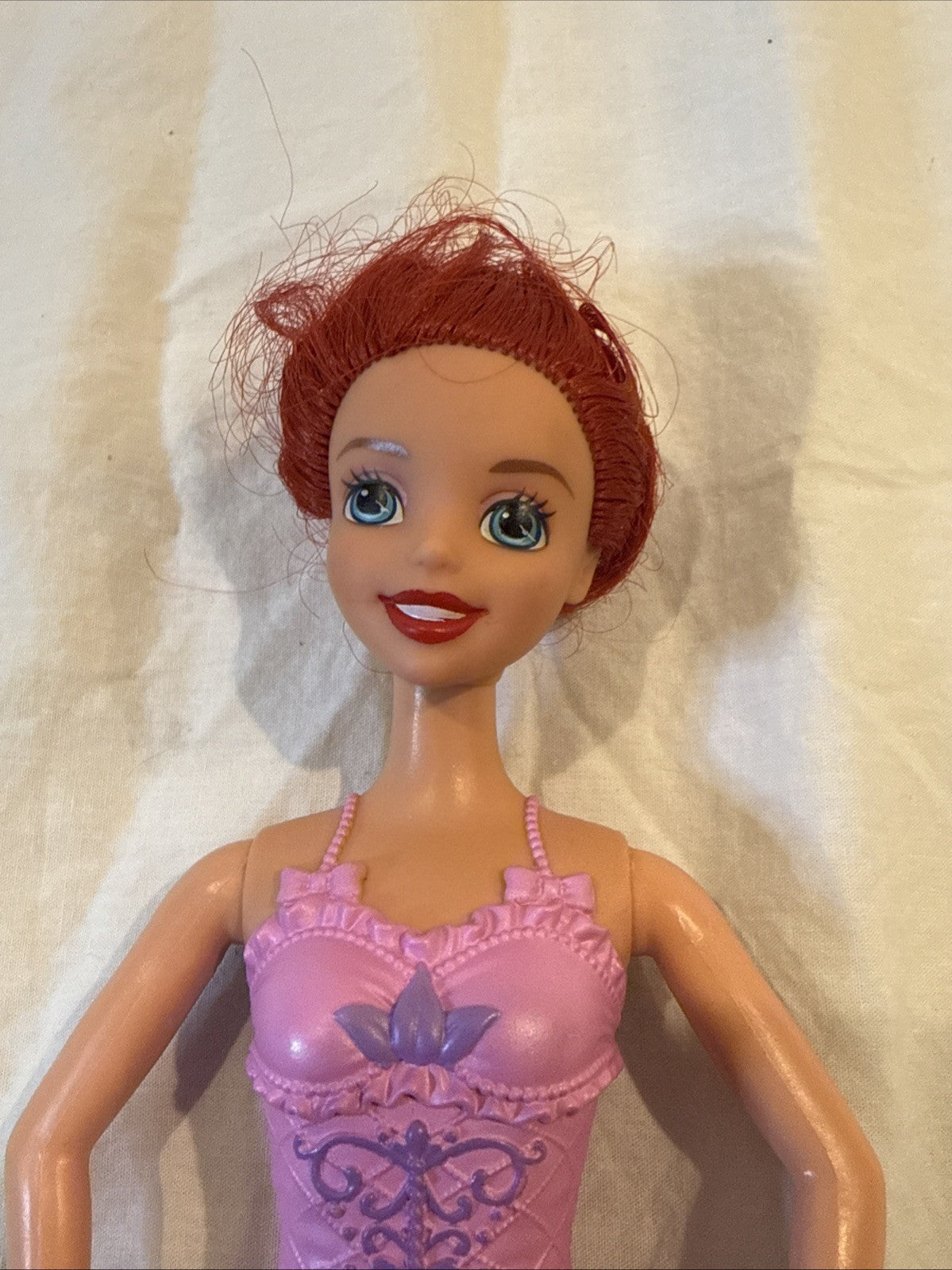 Lot of 4 Disney Princess Dolls Anna Tiana 2 Ariel With Outfits and Mermaid Tail