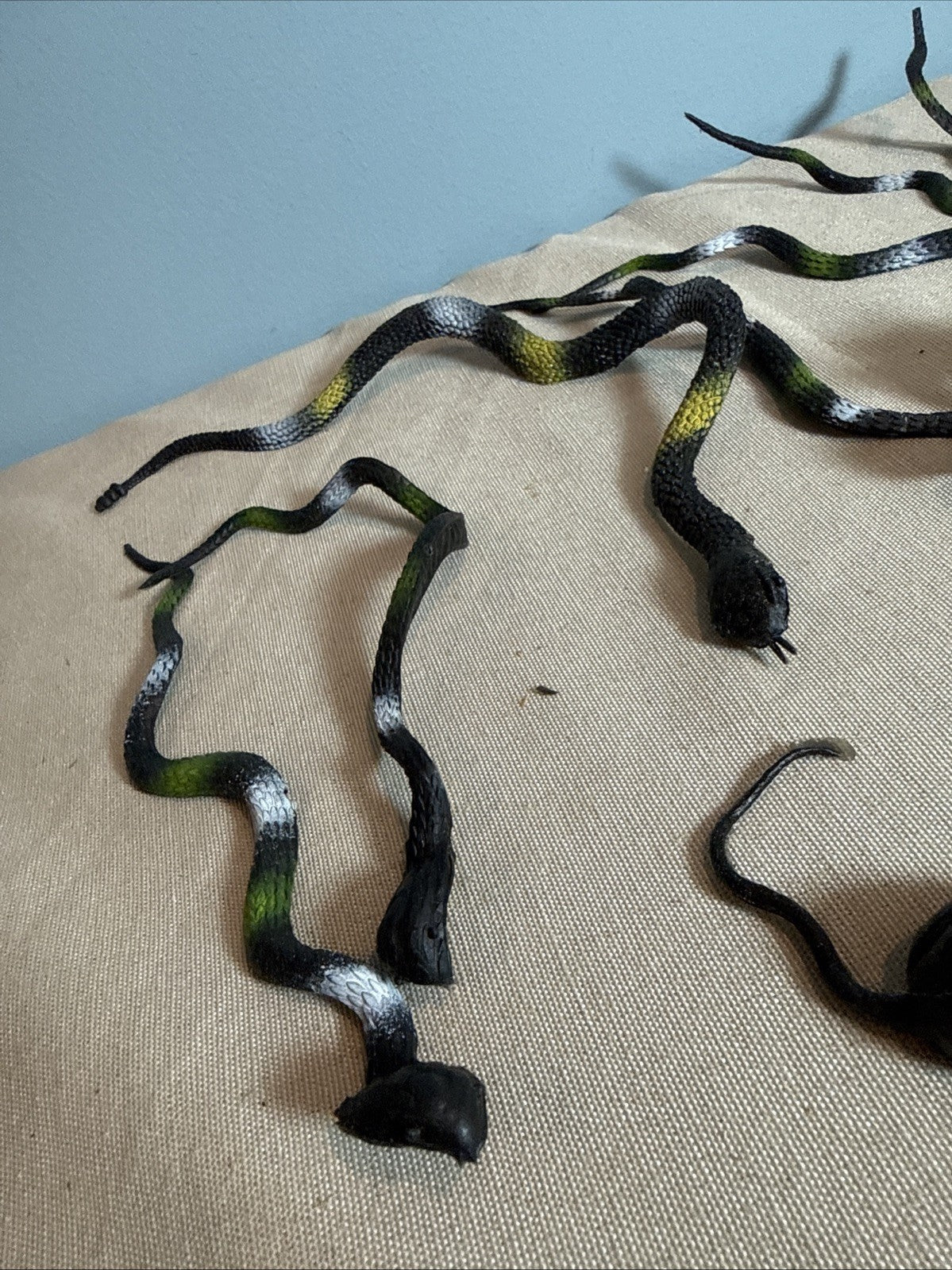 Vintage Rubber Creepy Crawlers Snakes Insects Halloween Toy Lot 17 Bugs Reptiles