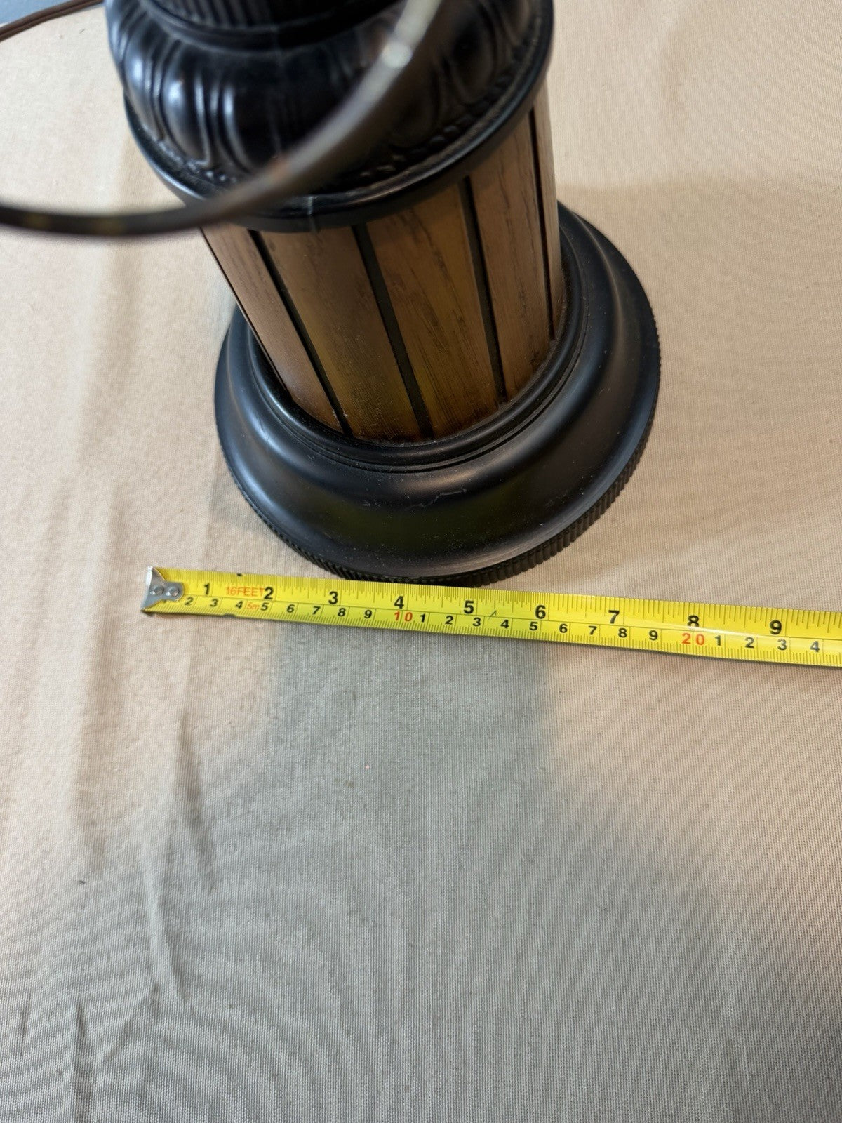 Vintage Horse Head Table Lamp Black Wood Grain Mid Century Figural Equestrian
