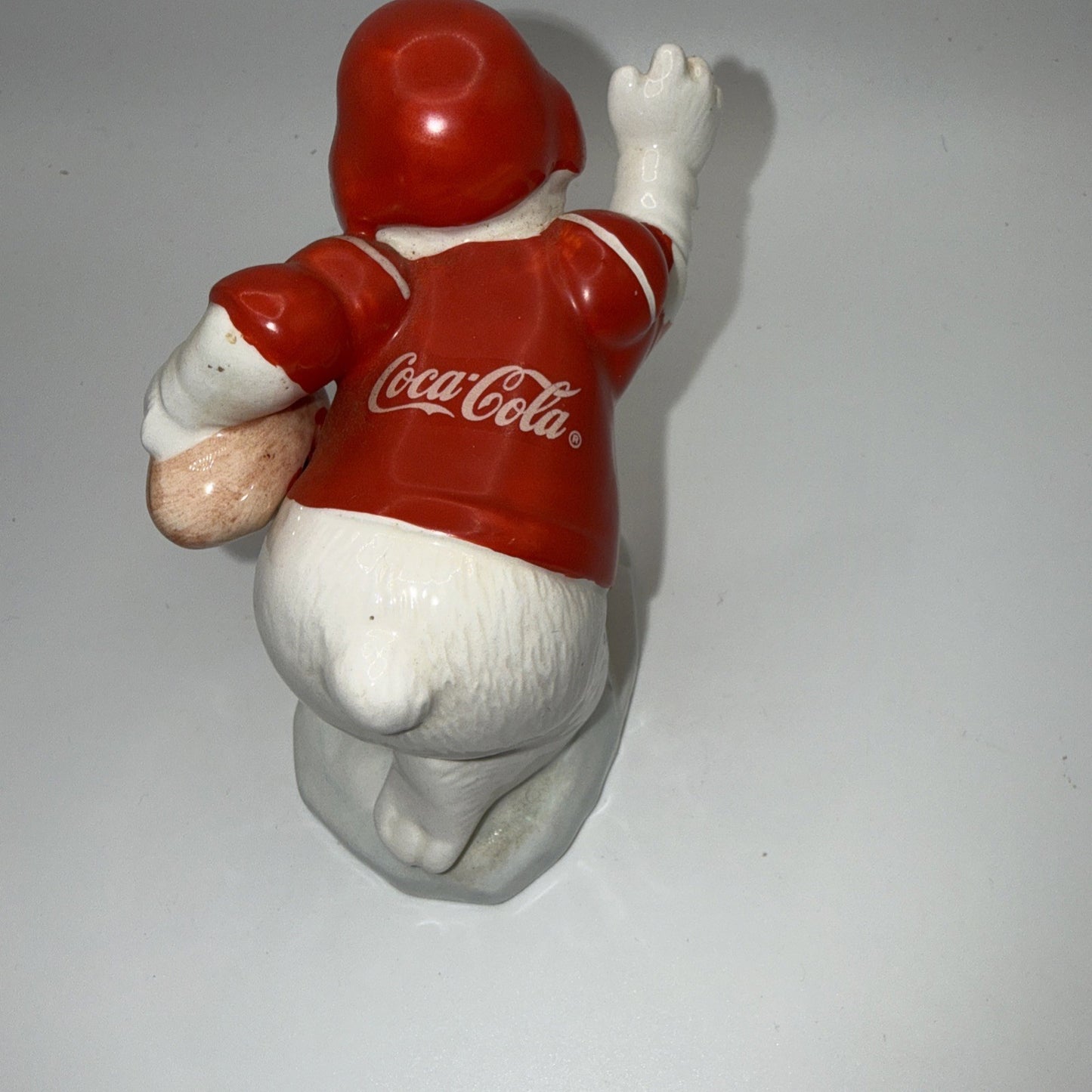 Coca Cola Polar Bear Football Figure 1995 Enesco 176427 Collectible