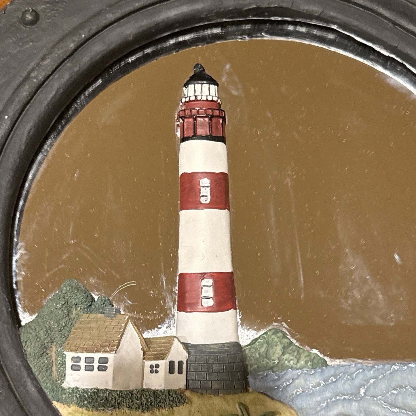 Nautical Lighthouse Wall Mirror 14x14 Island Bay Harbor Lake Ocean Coastal Decor