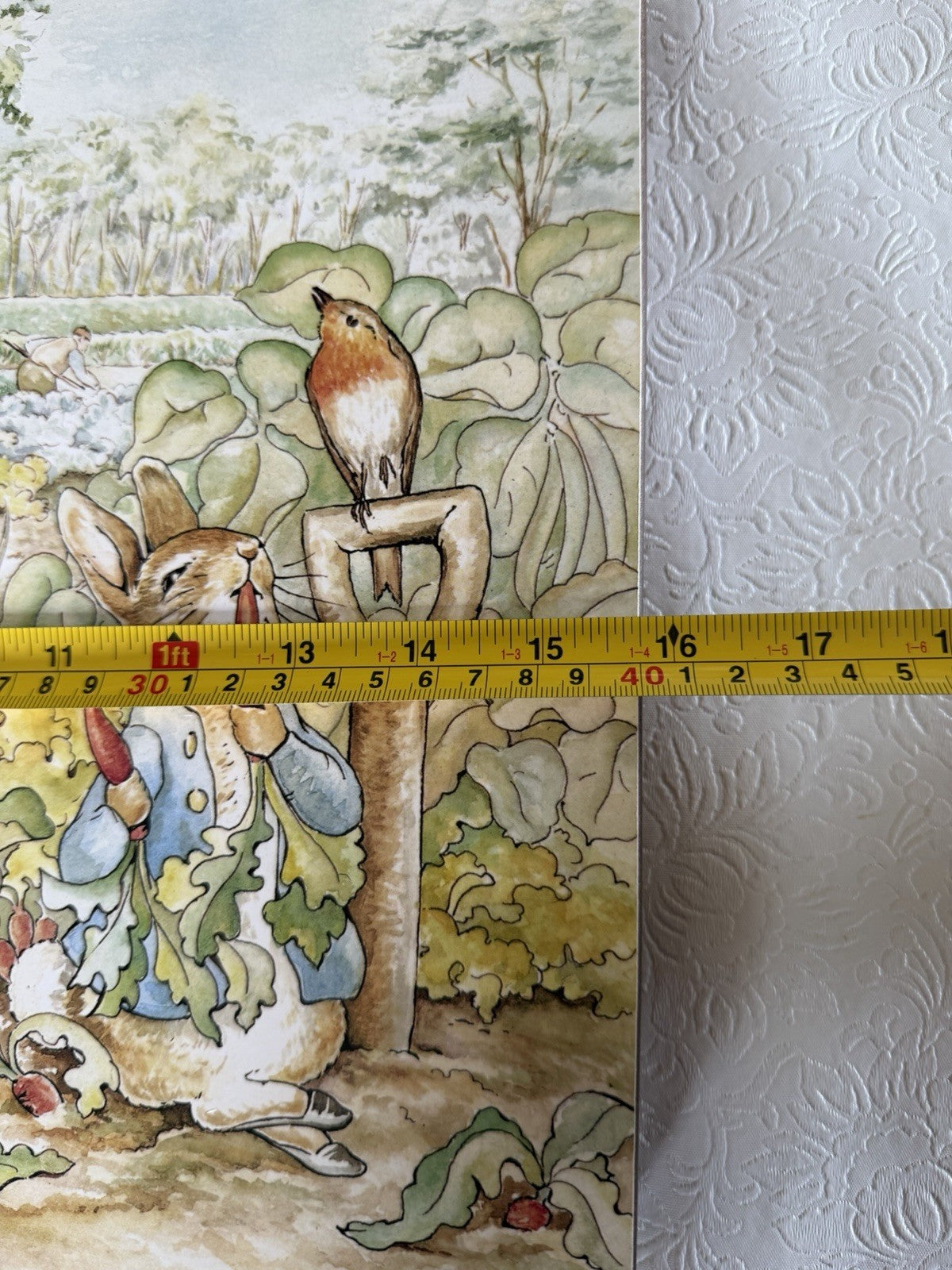 Beatrix Potter Peter Rabbit 12" Cork Placemats Set of 6 Garden Potting Decor