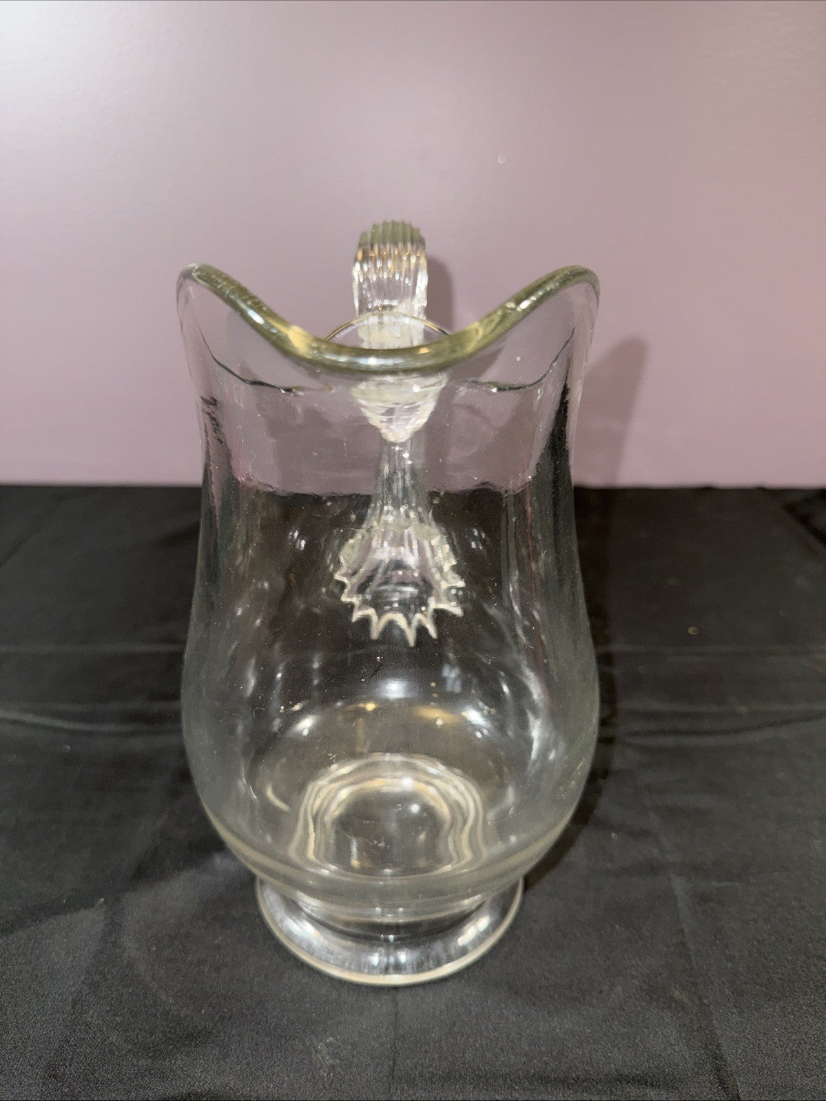 Vintage Imperial Glass Candlewick Clear 16 oz Pitcher 9.5" Tall