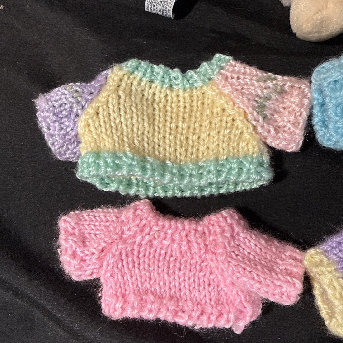 Vintage Chrisha Plush Rabbits Cow Pig Sheep 1999 Toys Lot 5 with Sweaters