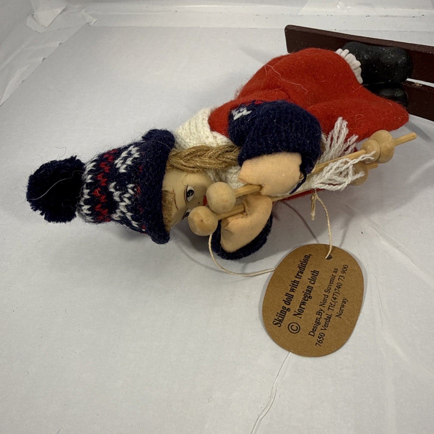 Vintage Norwegian Ski Doll Nord Traditional Winter Costume Souvenir
