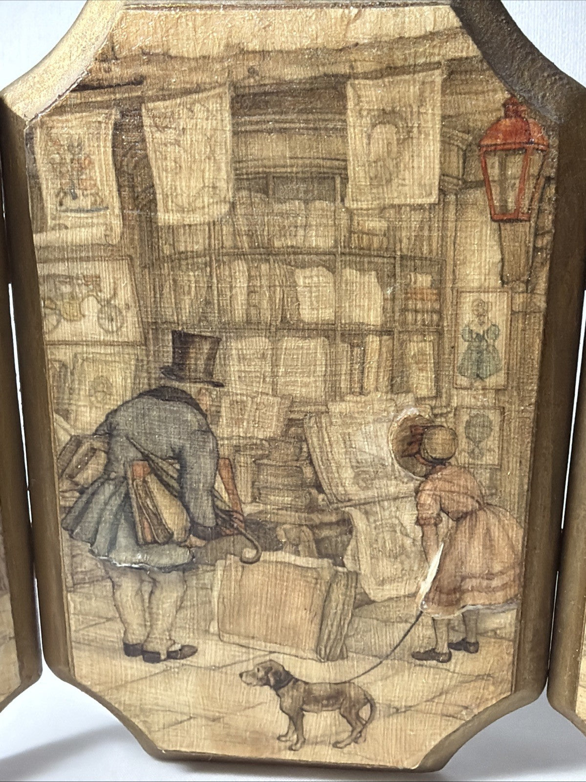 Vintage Anton Pieck Wooden Plaques 3D Decoupage Set New York