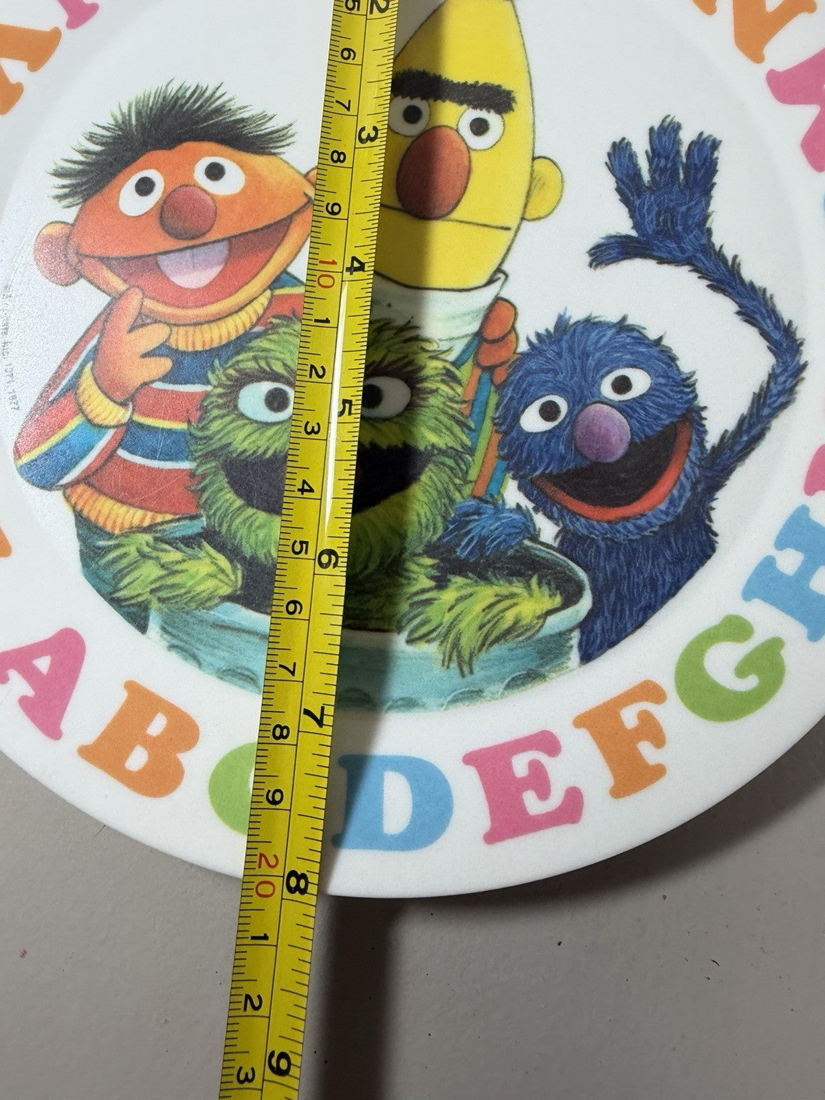 Vintage 1977 Sesame Street Melamine Plate Bowl Set Bert Ernie Cookie Monster