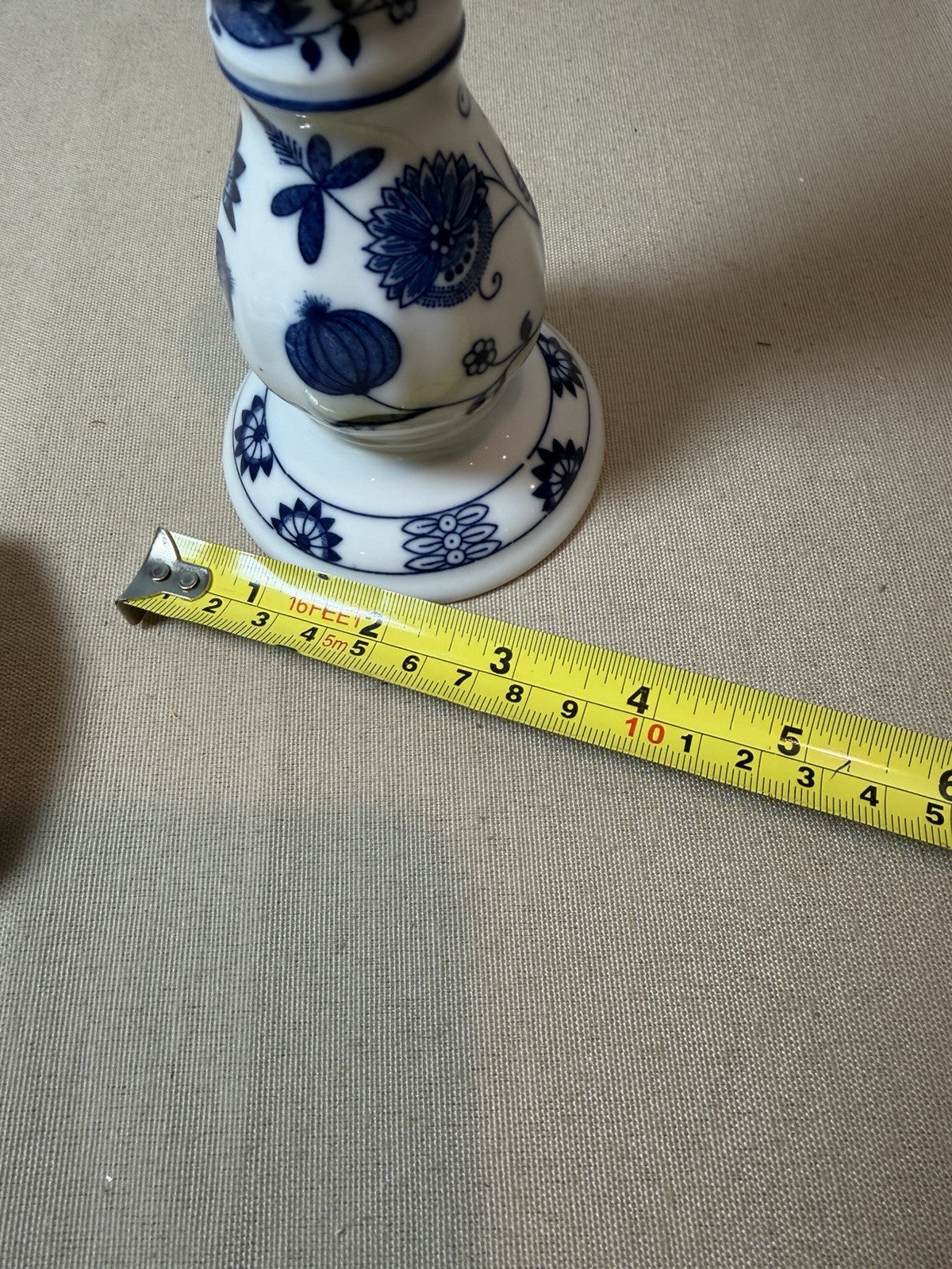 Vienna Woods Blue Onion Fine China Candle Holders Taper Dish Lot 2 Seymour Mann