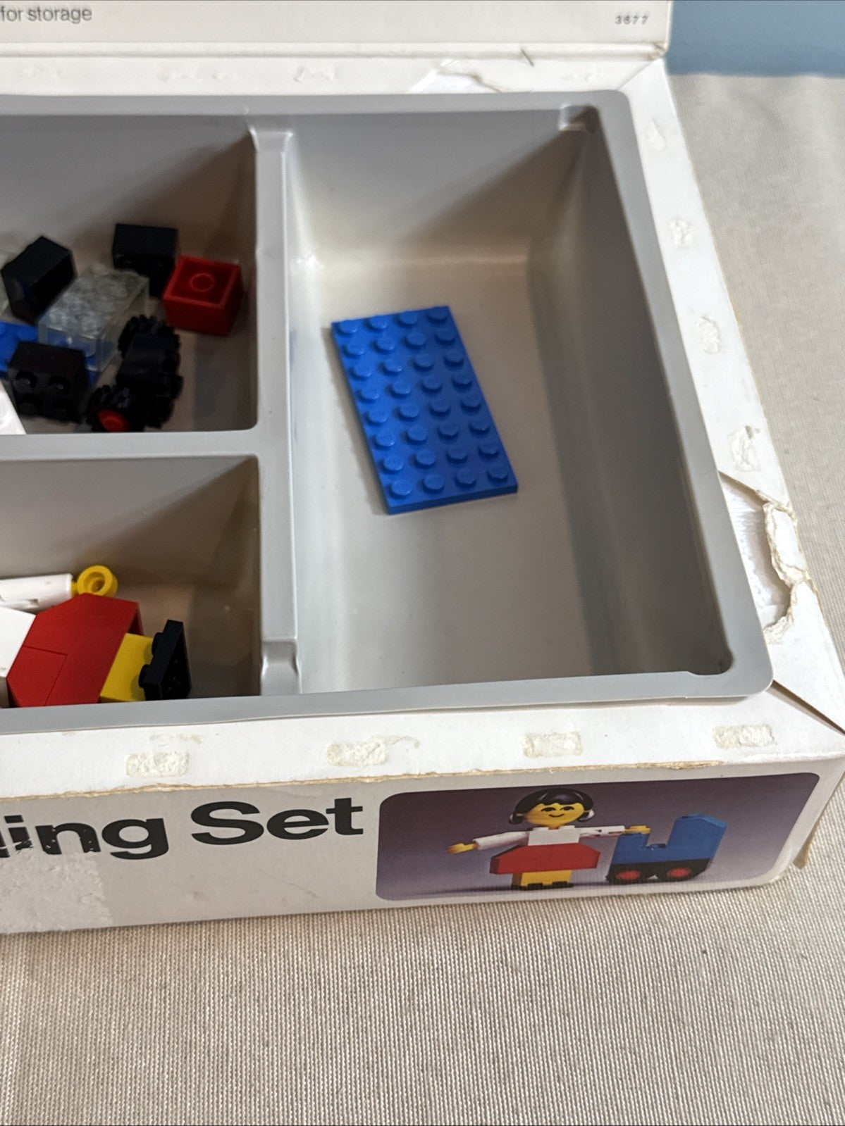 Vintage 1976 LEGO Universal Building Set 111 Original Box Tray Incomplete 45 Pc