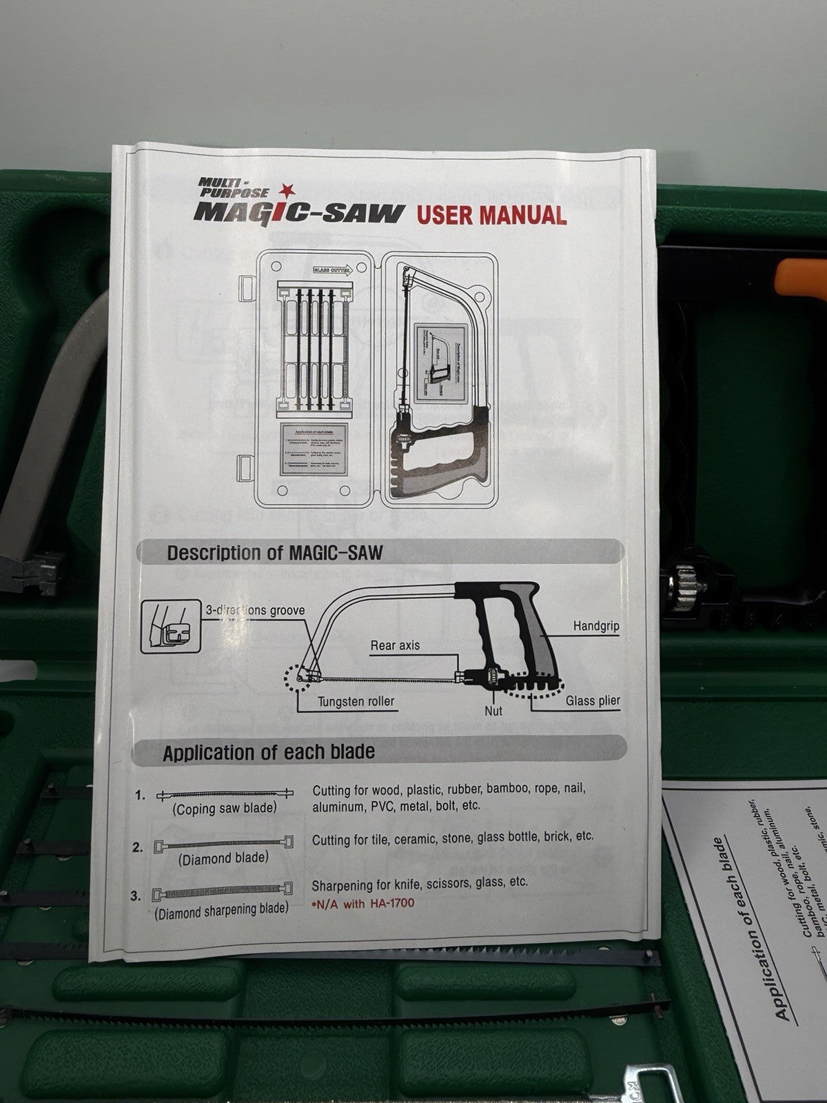 Magic Saw Multipurpose 7 Blade Cutting Tool Kit Never Used