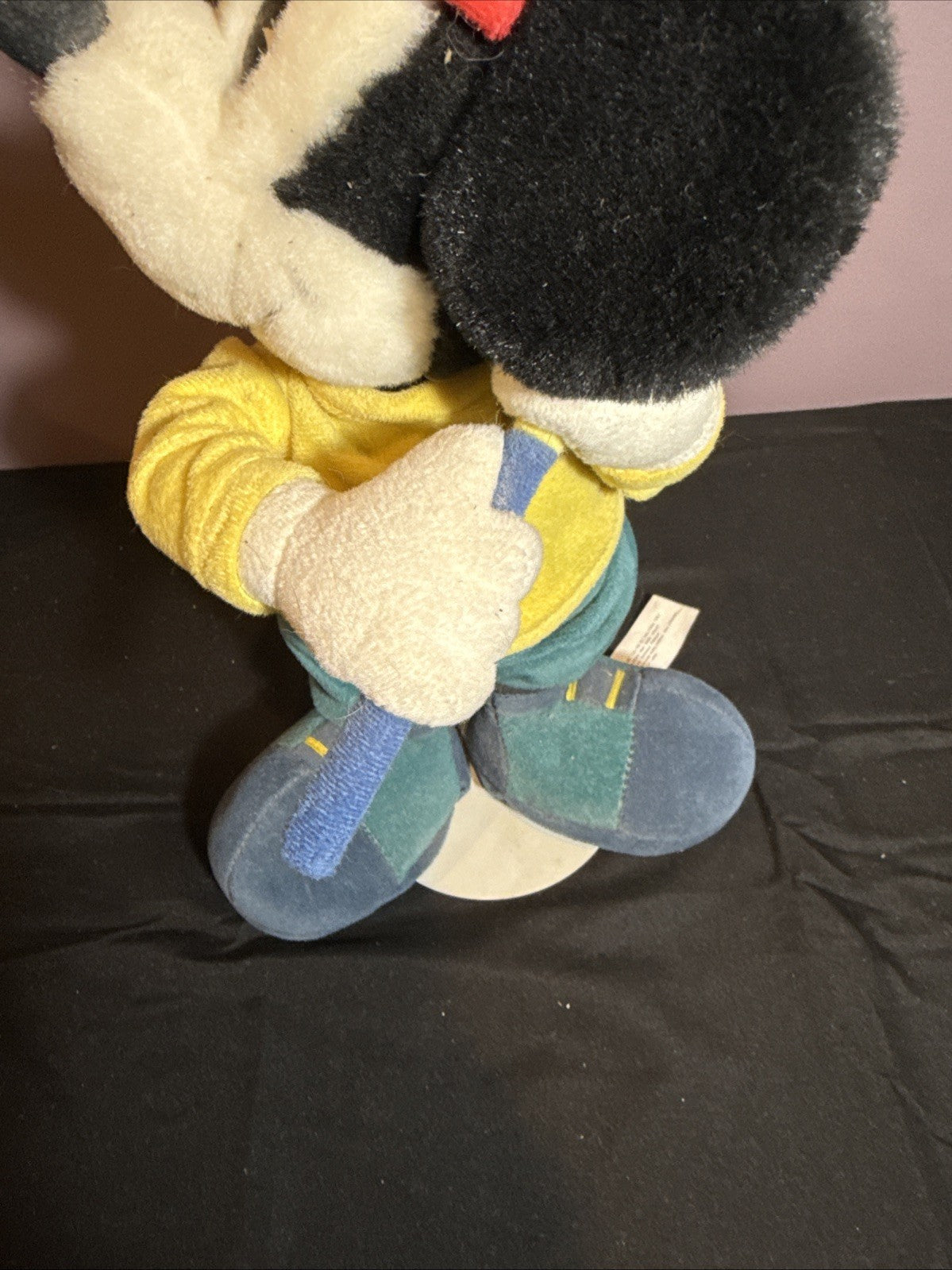 Vintage Mickey Mouse Golfer Plush Standing 1990s Disney won at a 1998 golf event