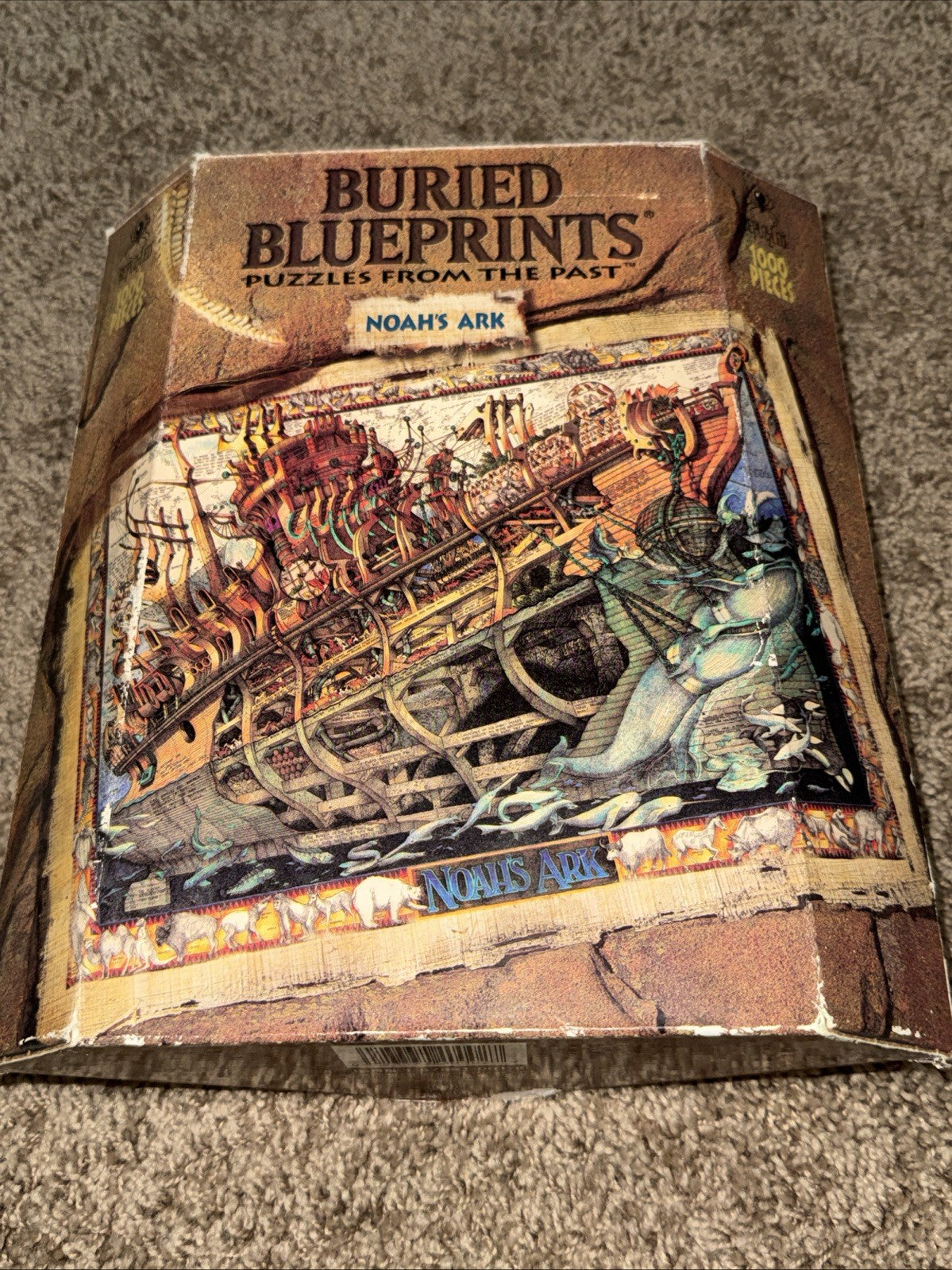 Buried Blueprints Noahs Ark 1000 Piece Puzzle Vintage Jigsaw
