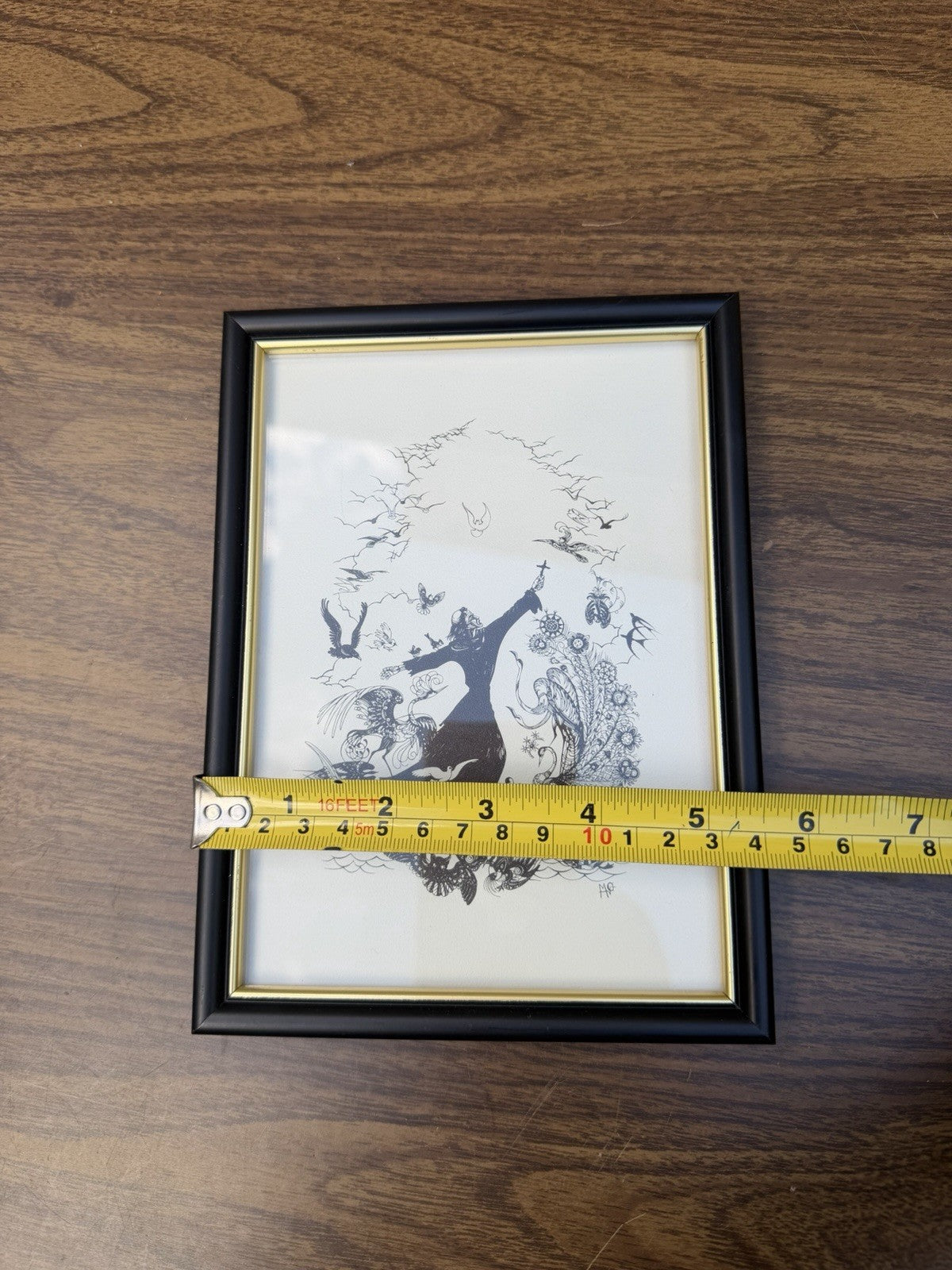 VTG St Francis of Assisi Birds Print Signed M McGrath Framed 1986 Religious Art