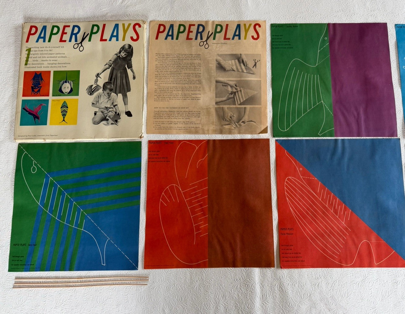 Vintage 1961 Paper Plays Style 2100 Sculptaper Craft Kit Paul Lobel Saks